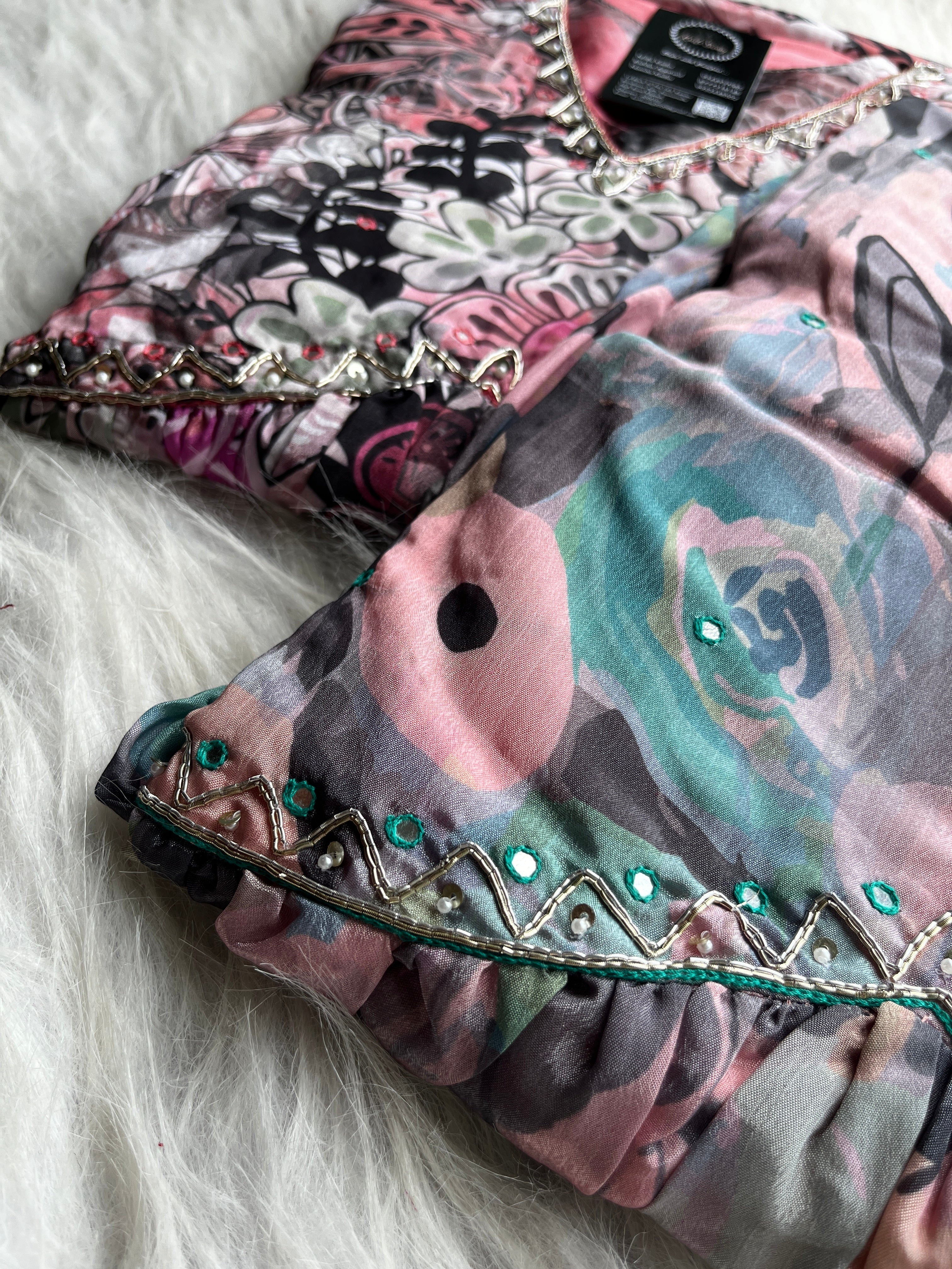 “SAIRA” Chinnon Digital Print Alia Suit Set ✨💕 | KurtiSwag