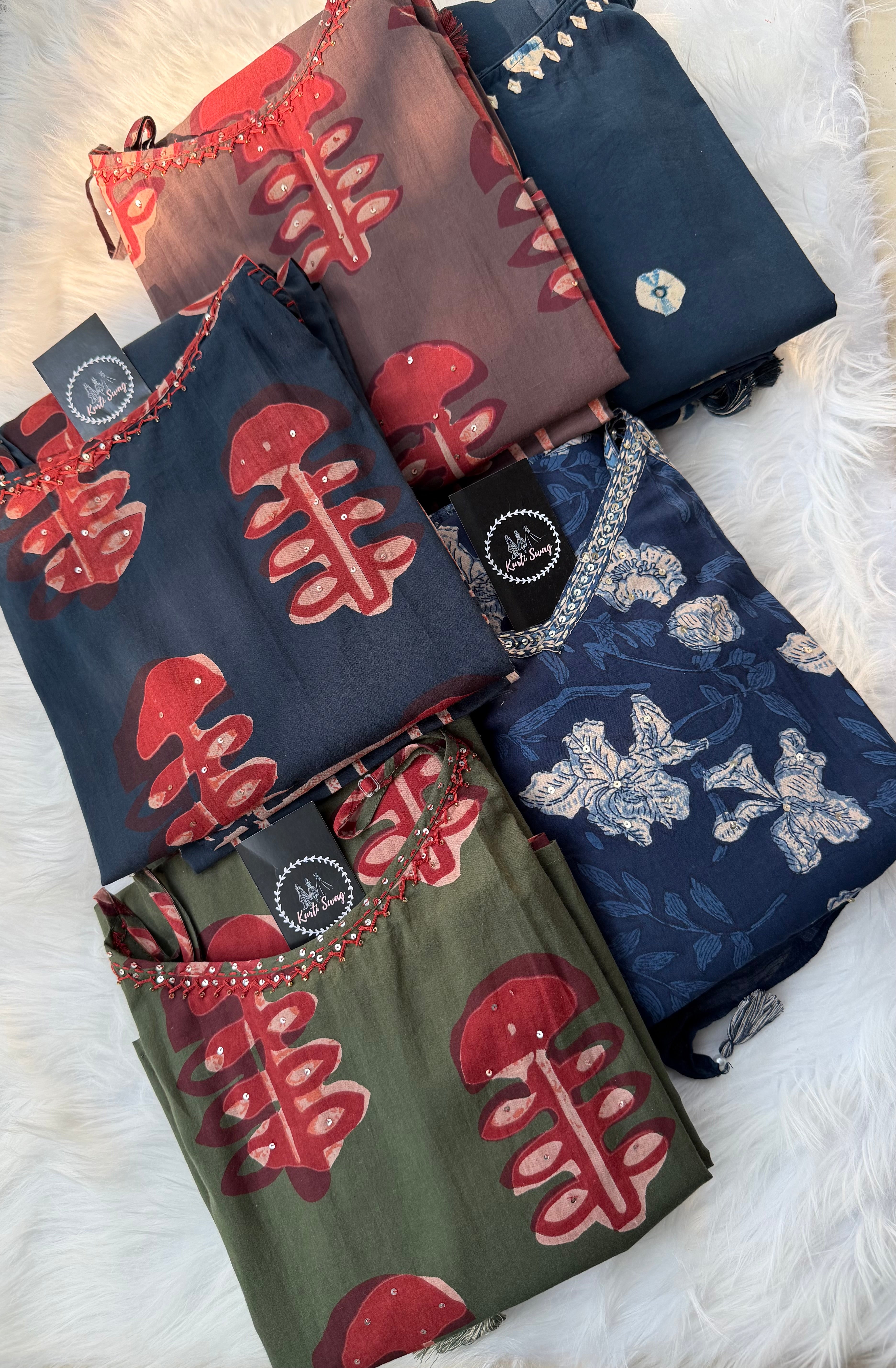 “KARISMA” Pure Cotton Spaghetti Suit Set With Dupatta✨💕 | KurtiSwag