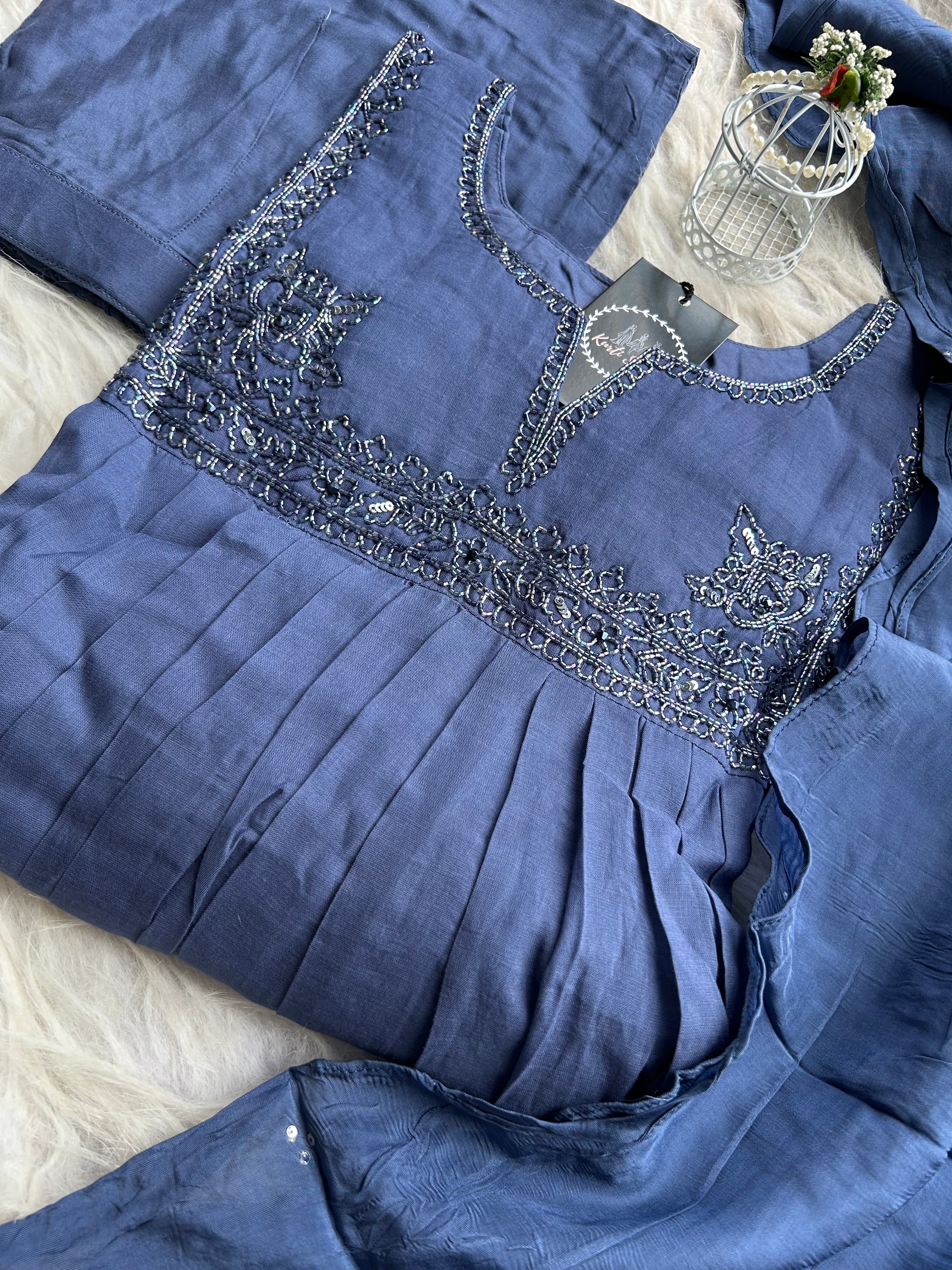 “PALKI” Premium Mul Chanderi Suit Set ✨🧿 | KurtiSwag