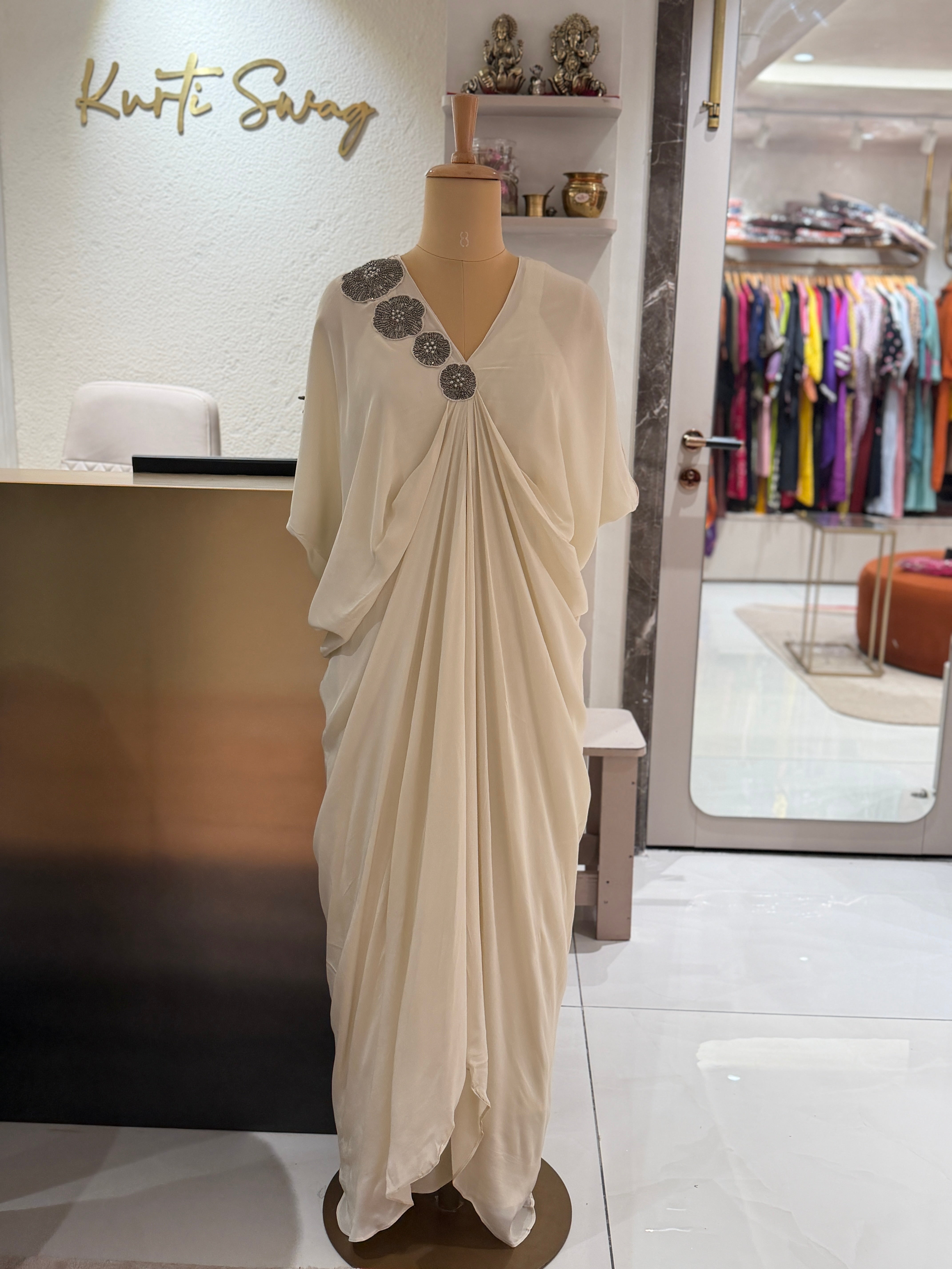 “AKSHITA” Indowestern Cowl Dress 👗 | KurtiSwag
