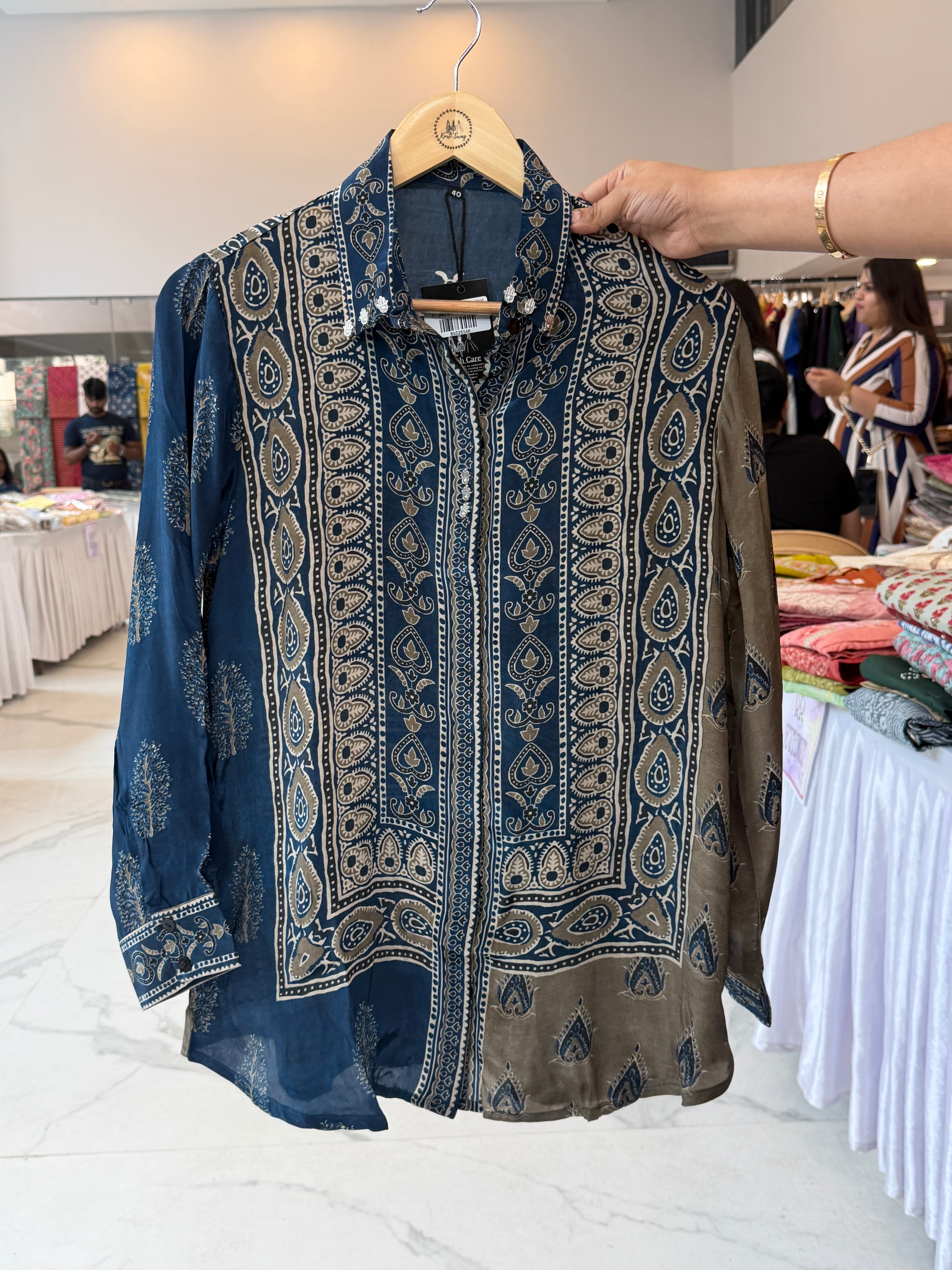 “AJRAKH” Premium Crape Shirts ✨ | KurtiSwag