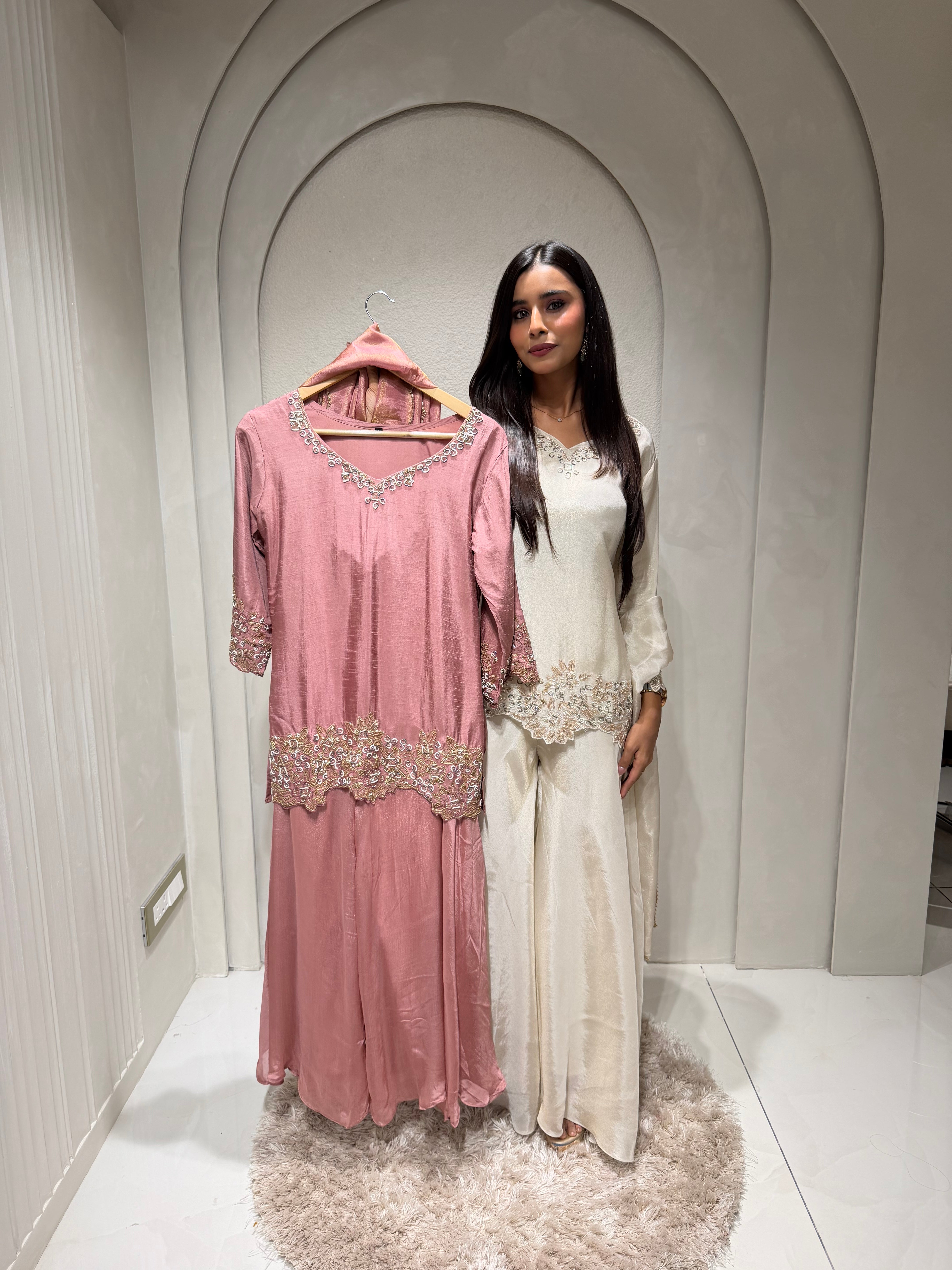 “TWISHA” Short Kurta Divider Set ✨💕 | KurtiSwag