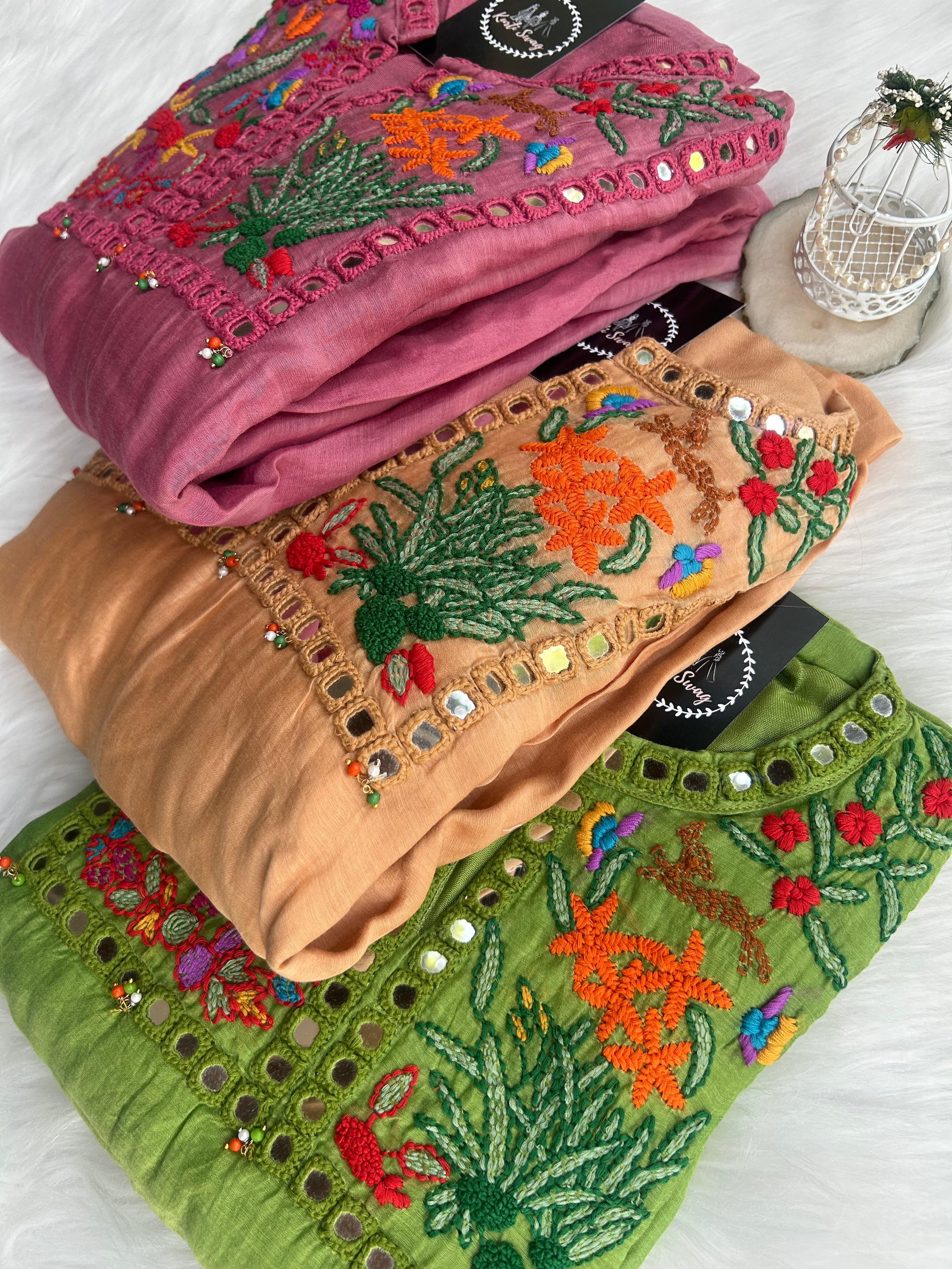 “SITARA DHAGA”Premium Mul Chanderi Kurta Set✨❤️ | KurtiSwag
