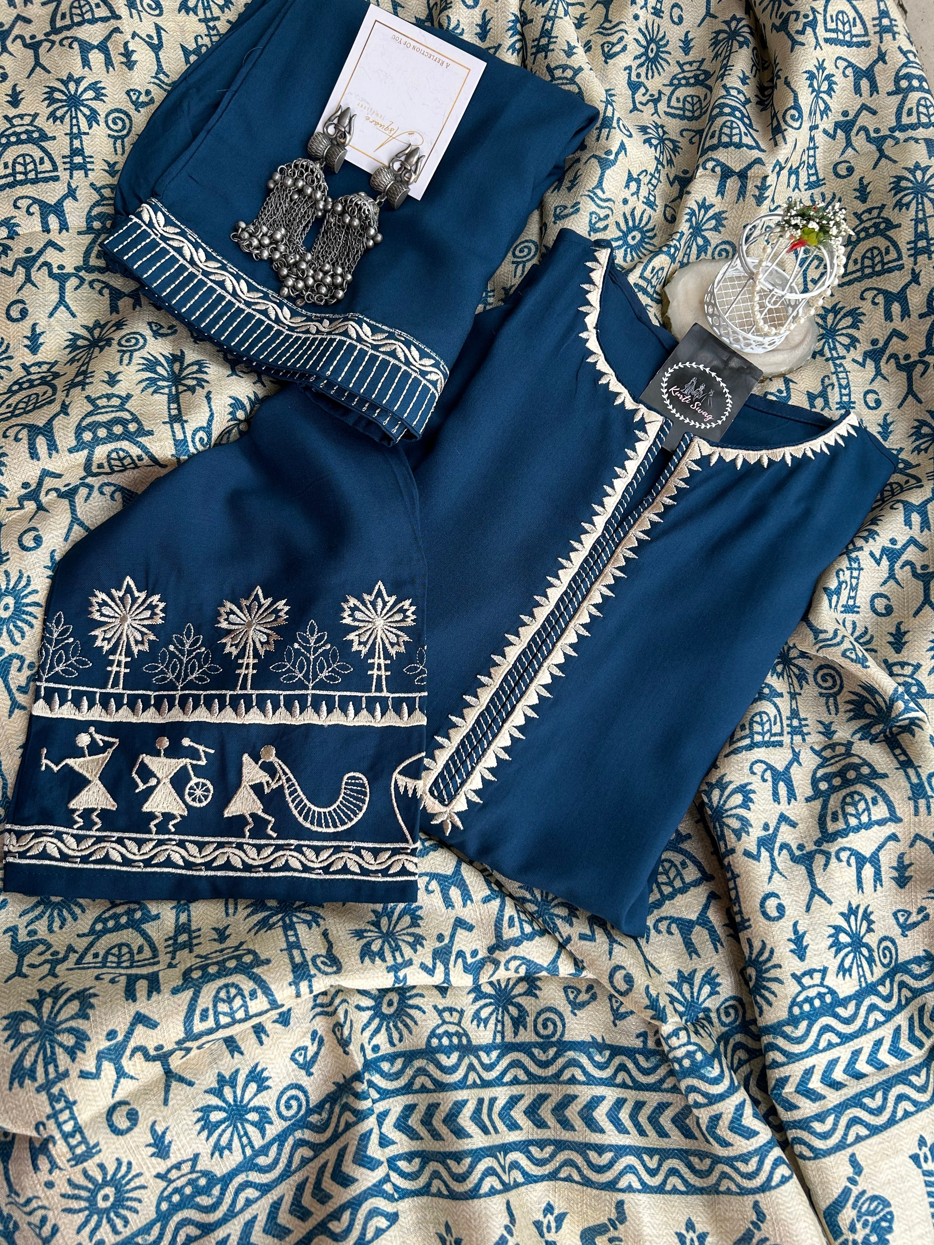 “KEJAL” Premium Semi Formal Suit Set With Kalamkari Dupatta ✨ | KurtiSwag