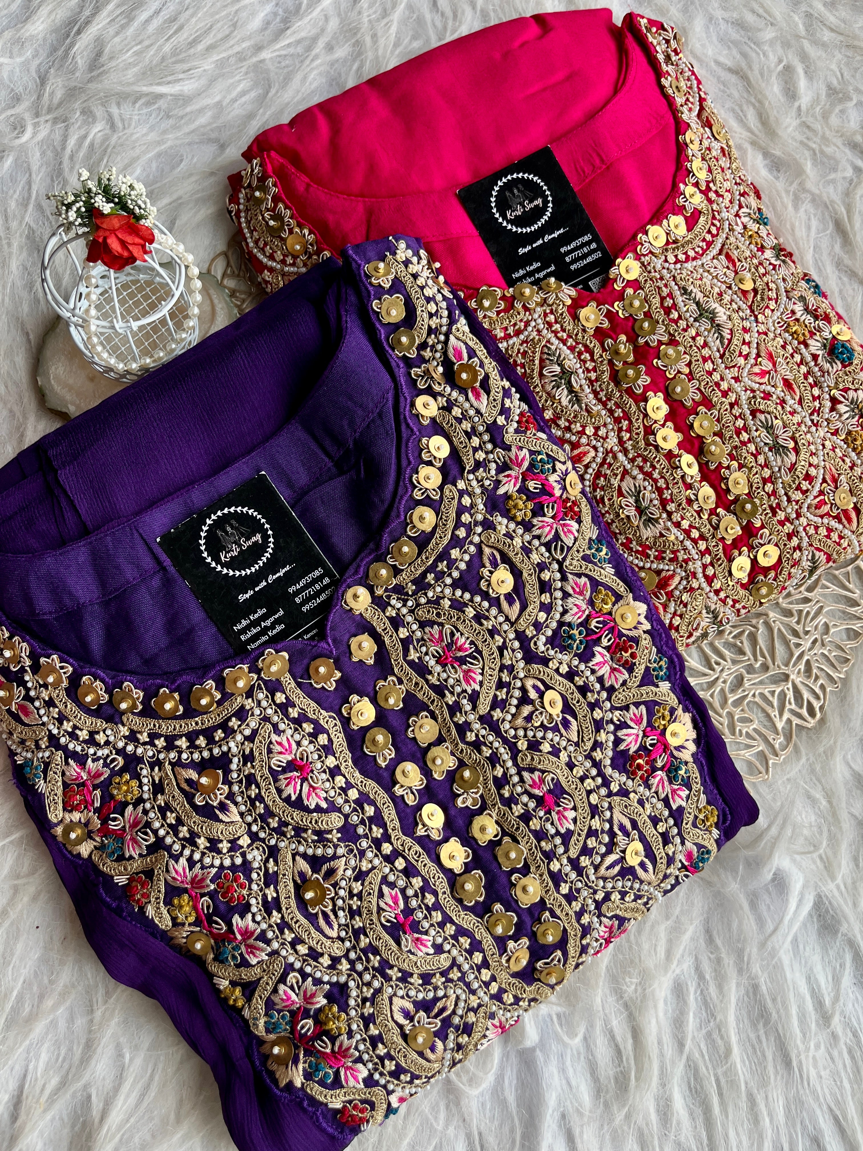 “SHRADDHA” Premium Georgette Handwork Anarkali Suit 💕✨ | KurtiSwag