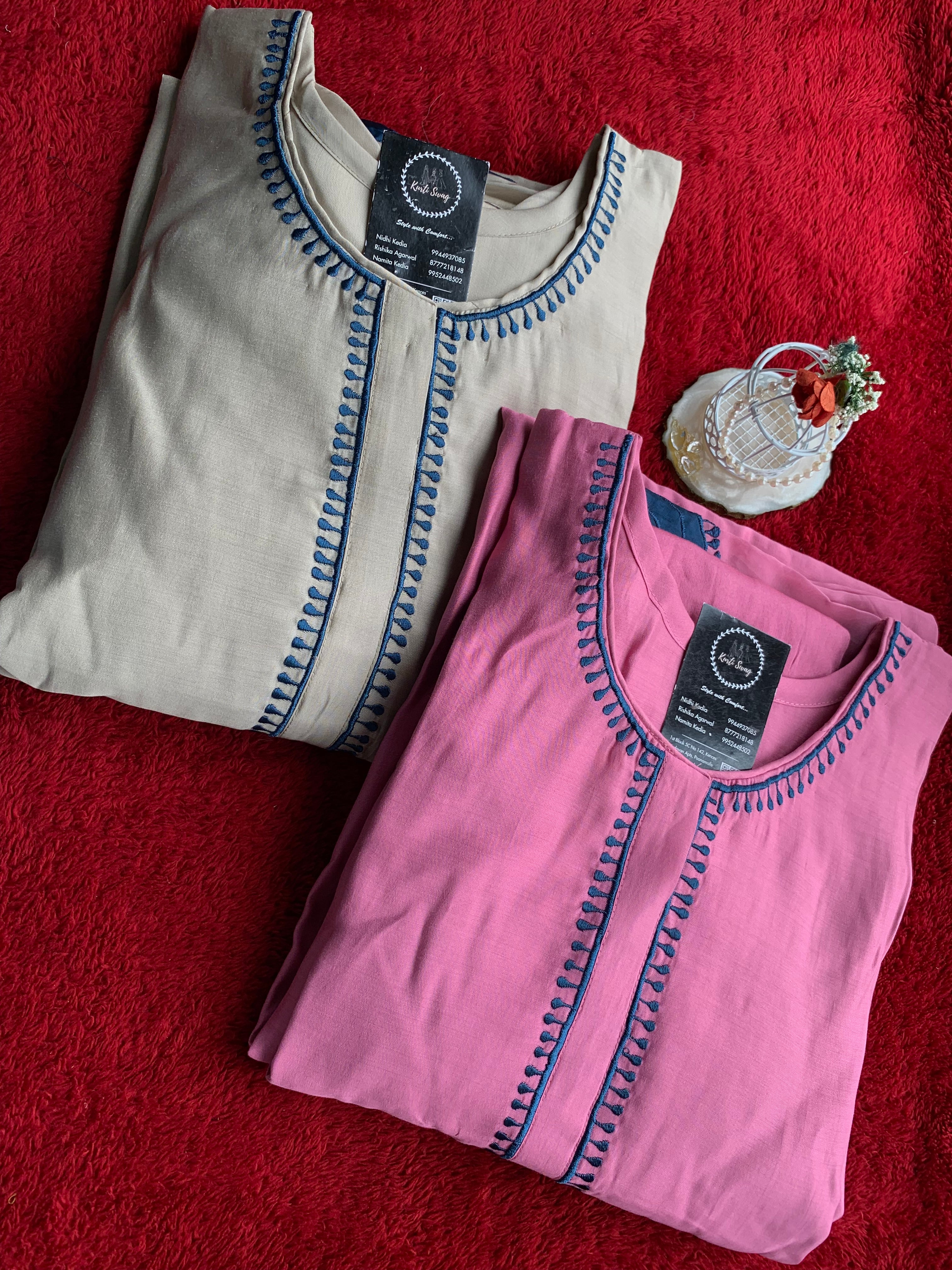 "PRIYAL" Summer Style Mul Chanderi Kurta Set🎀 | KurtiSwag