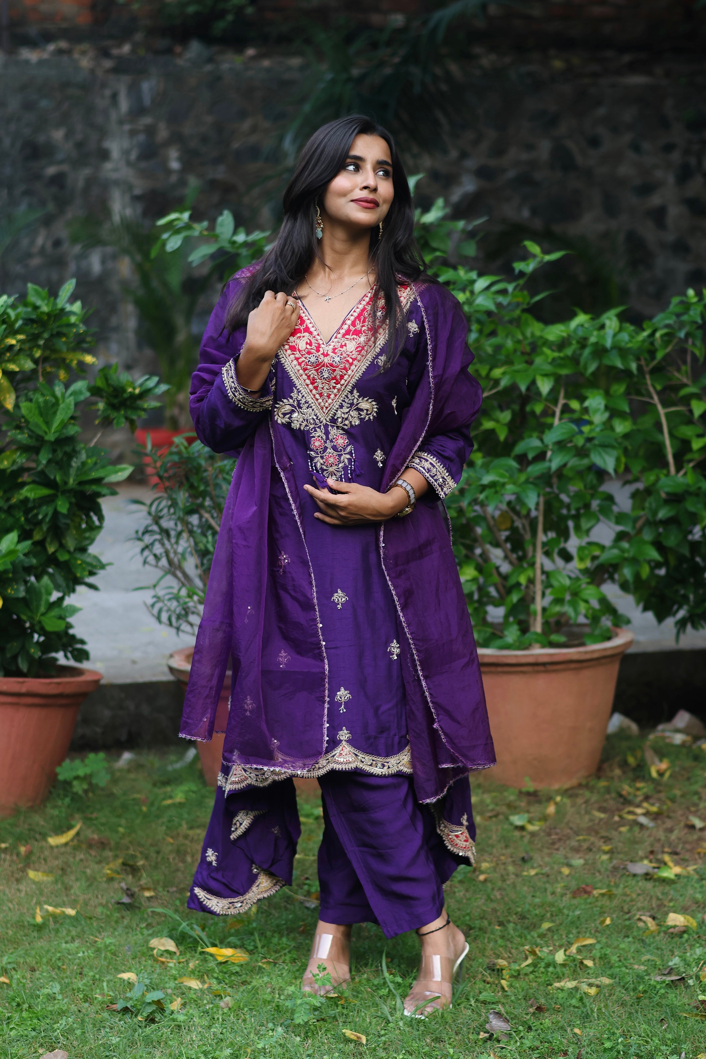 “KASHMEERA” Dola Silk Dabka Embellished Designer Suit Set ✨💕 | KurtiSwag
