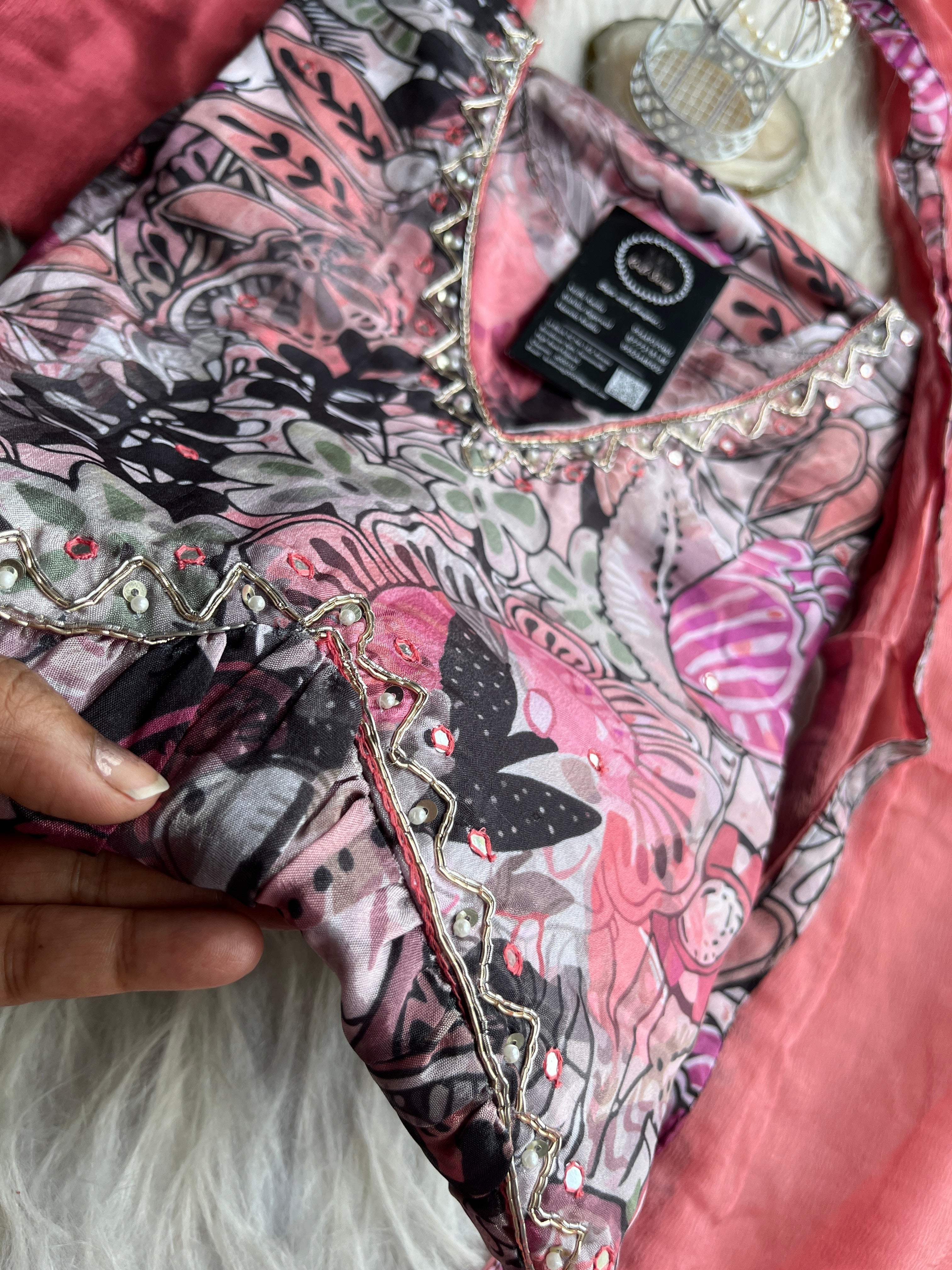 “SAIRA” Chinnon Digital Print Alia Suit Set ✨💕 | KurtiSwag