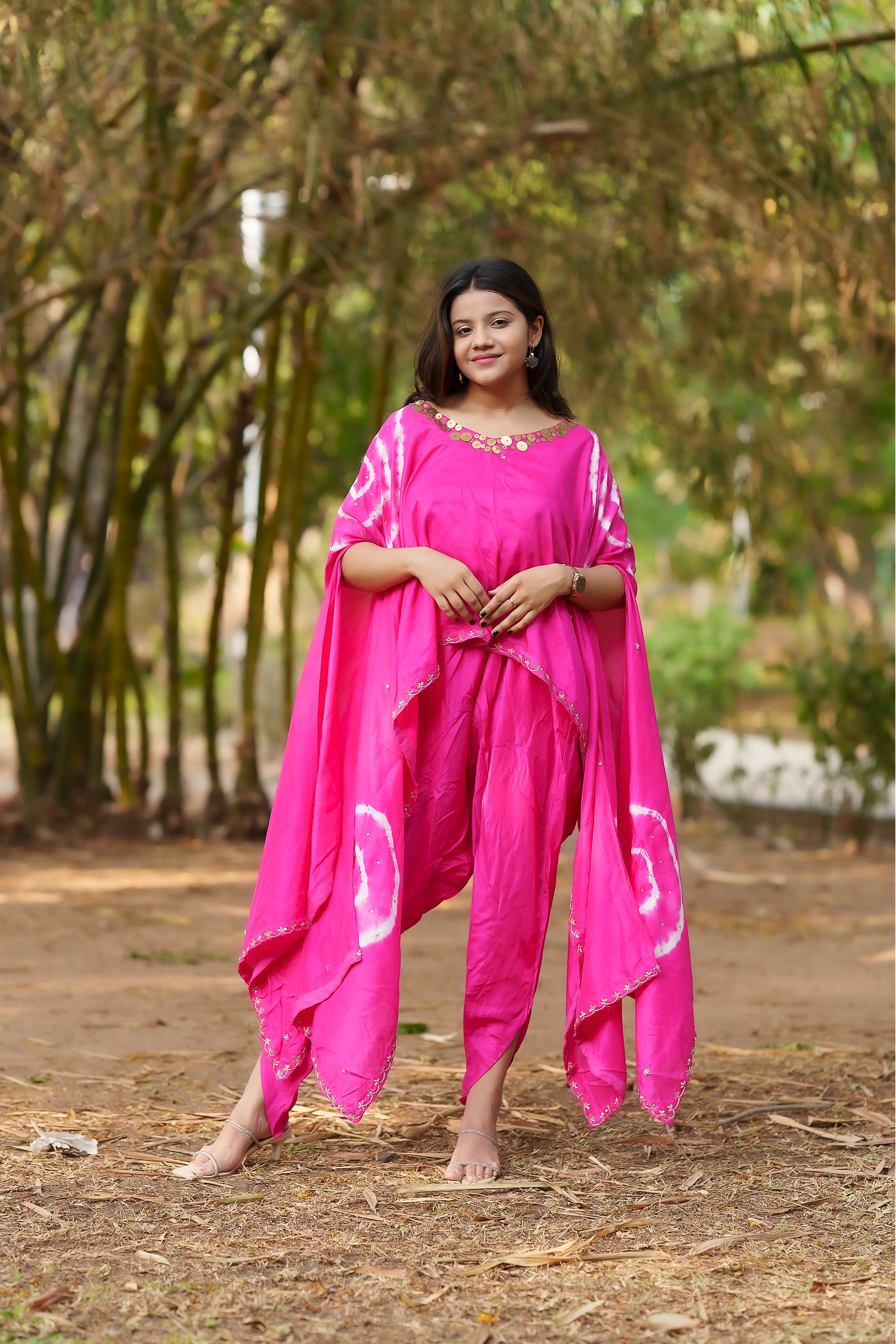 “KAREENA” Tie And Dye Kaftan & Dhoti Set - Indowestern ✨💕 | KurtiSwag