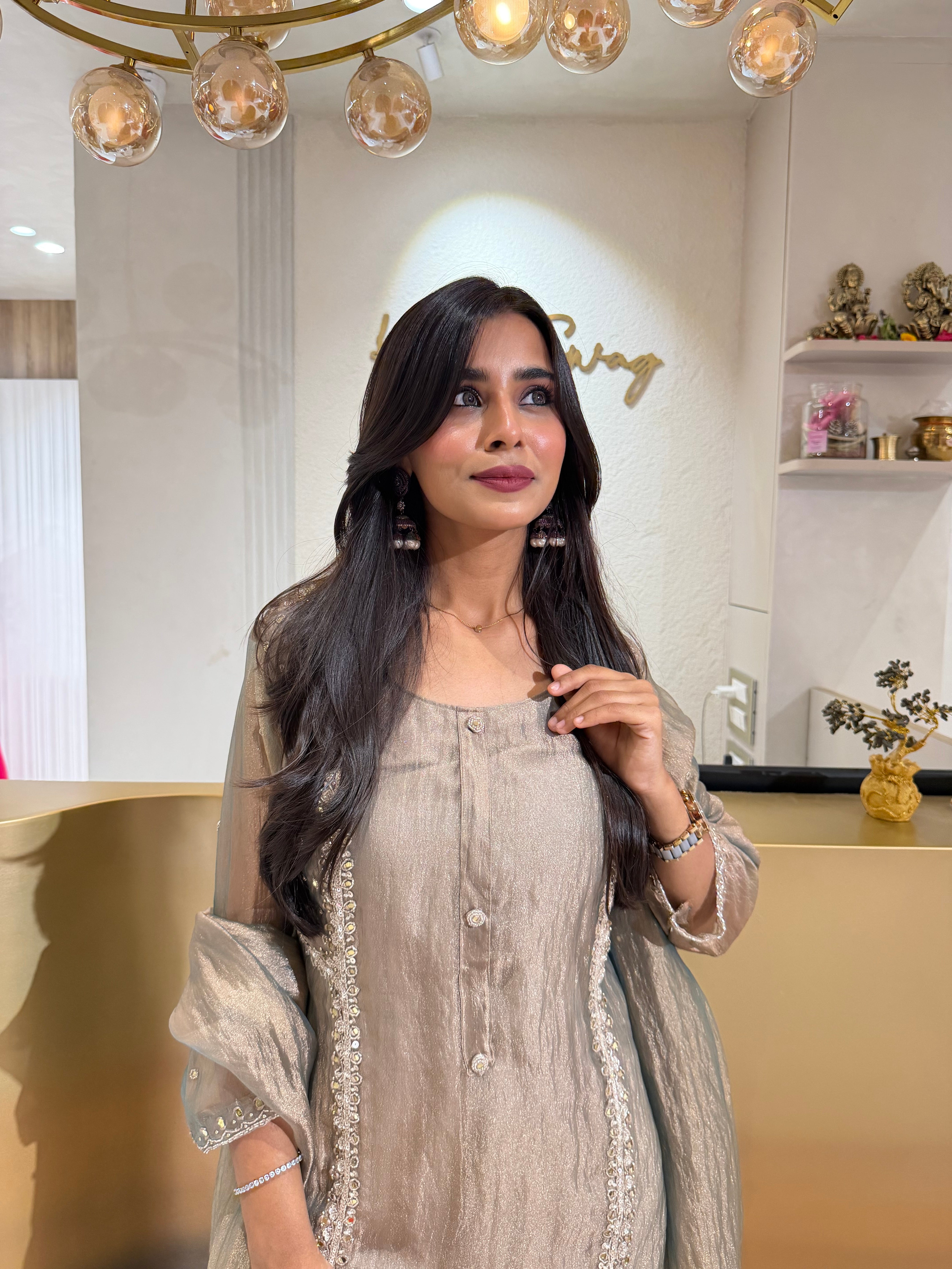 “KAJOL” Premium Glass Tissue Sharara Set ✨ | KurtiSwag