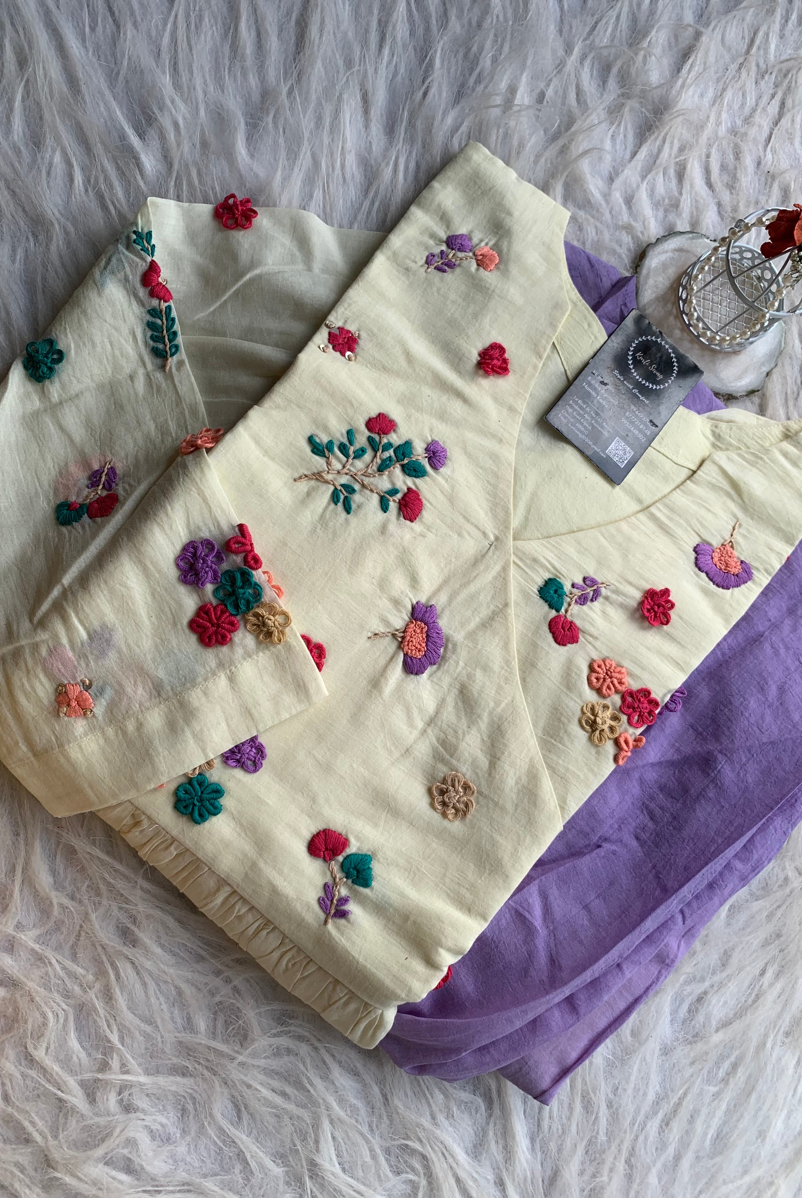"ROSHNI" Pure Mul Cotton Kurti In Ombré Shades | KurtiSwag