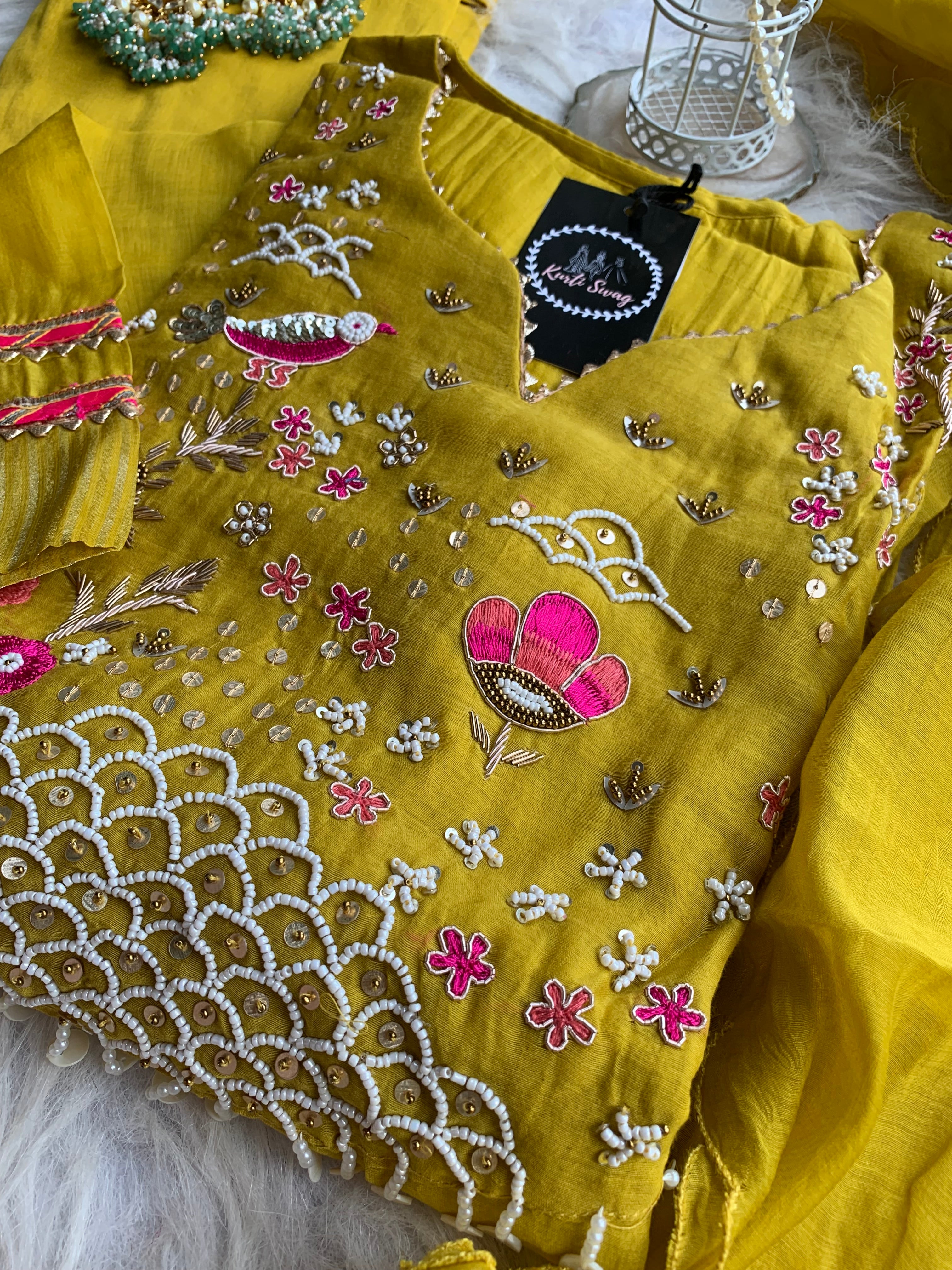 “GULNAAZ” Premium Mul Chanderi Festive Suit Set ✨💕 | KurtiSwag