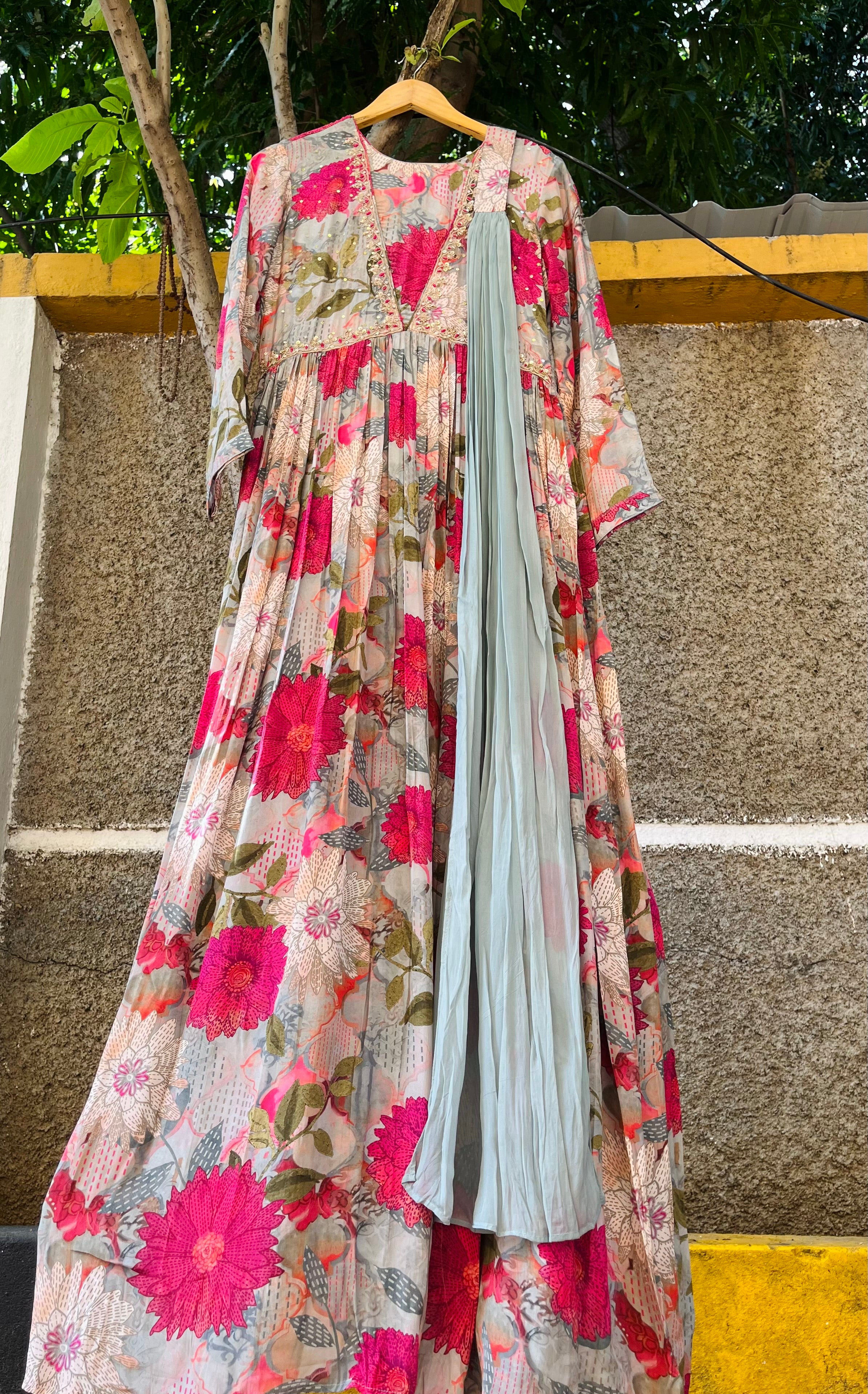 “Floral Extravaganza “ Premium Muslin Gowns 💕 | KurtiSwag