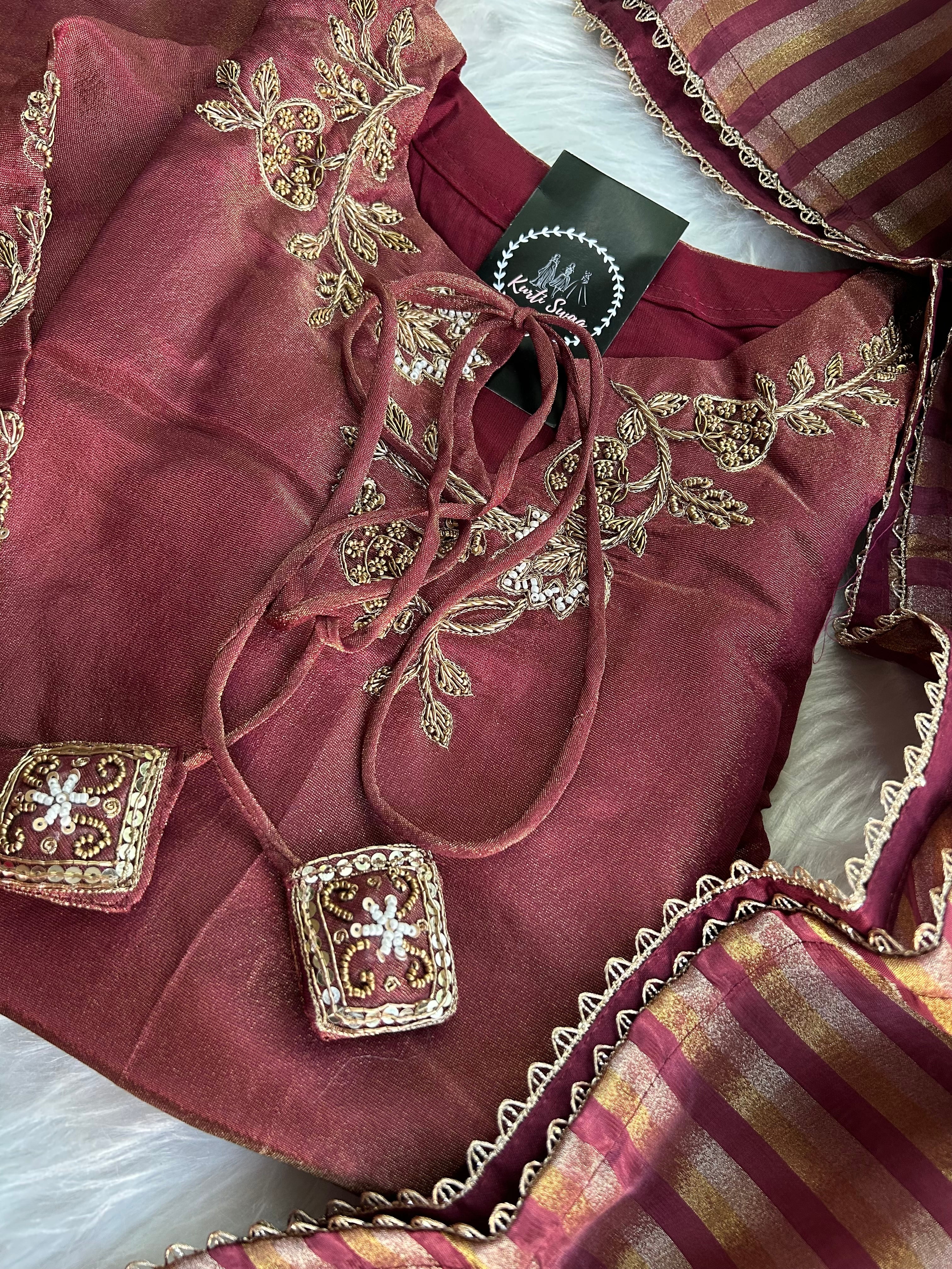 “KANISHKA” Festive Tissue Sharara Set ✨✨ | KurtiSwag