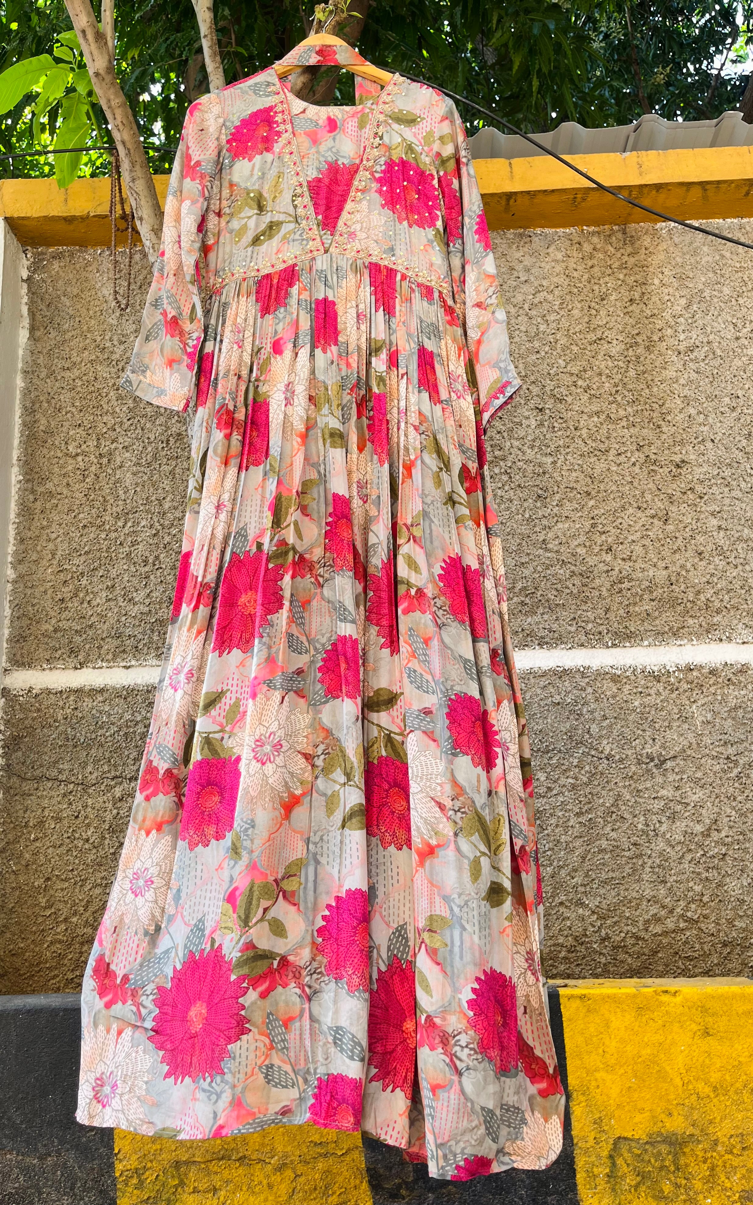 “Floral Extravaganza “ Premium Muslin Gowns 💕 | KurtiSwag