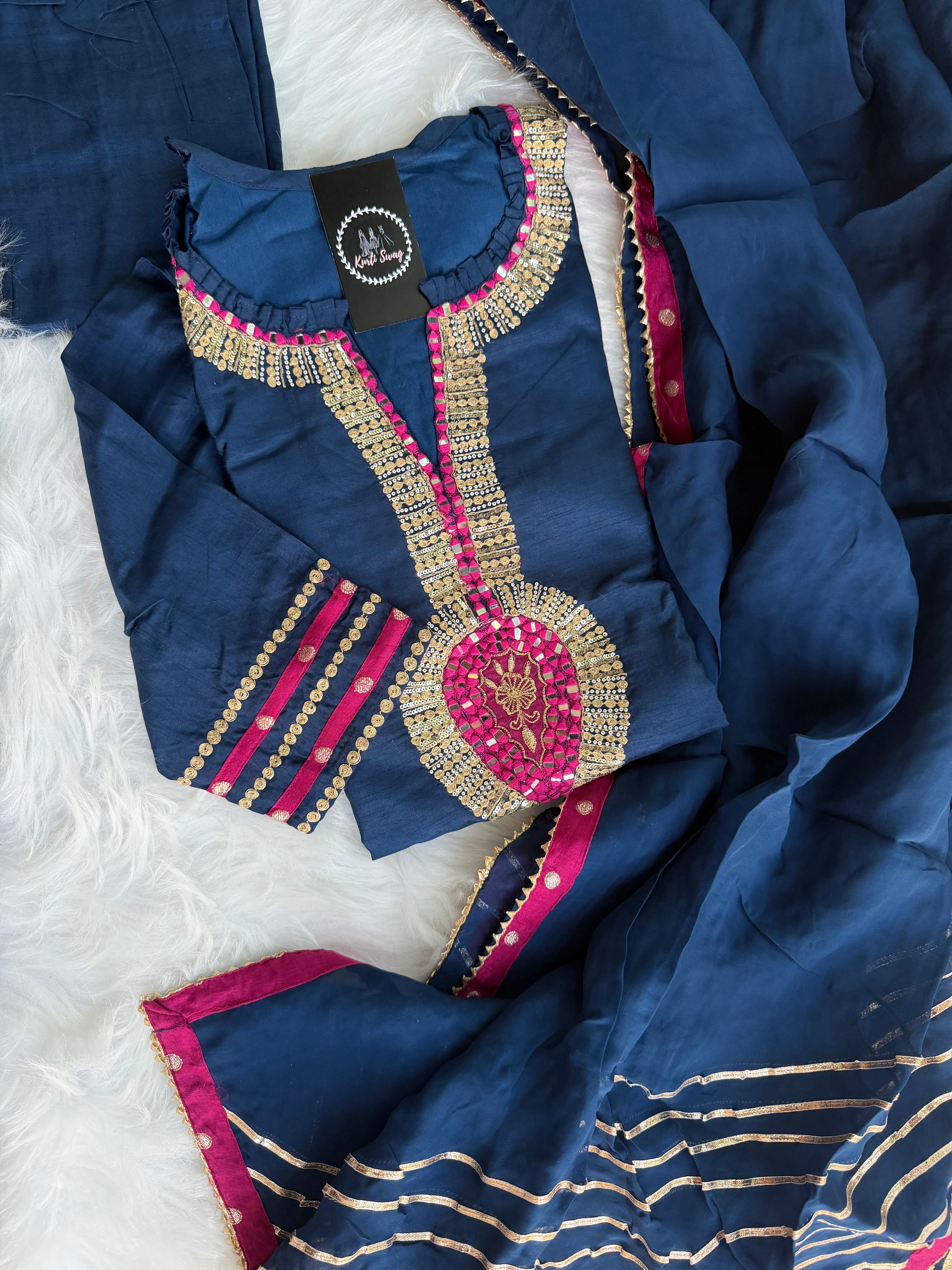 “NEELKAMAL” Premium Dola Silk Handwork Suit Suit ✨💕 | KurtiSwag