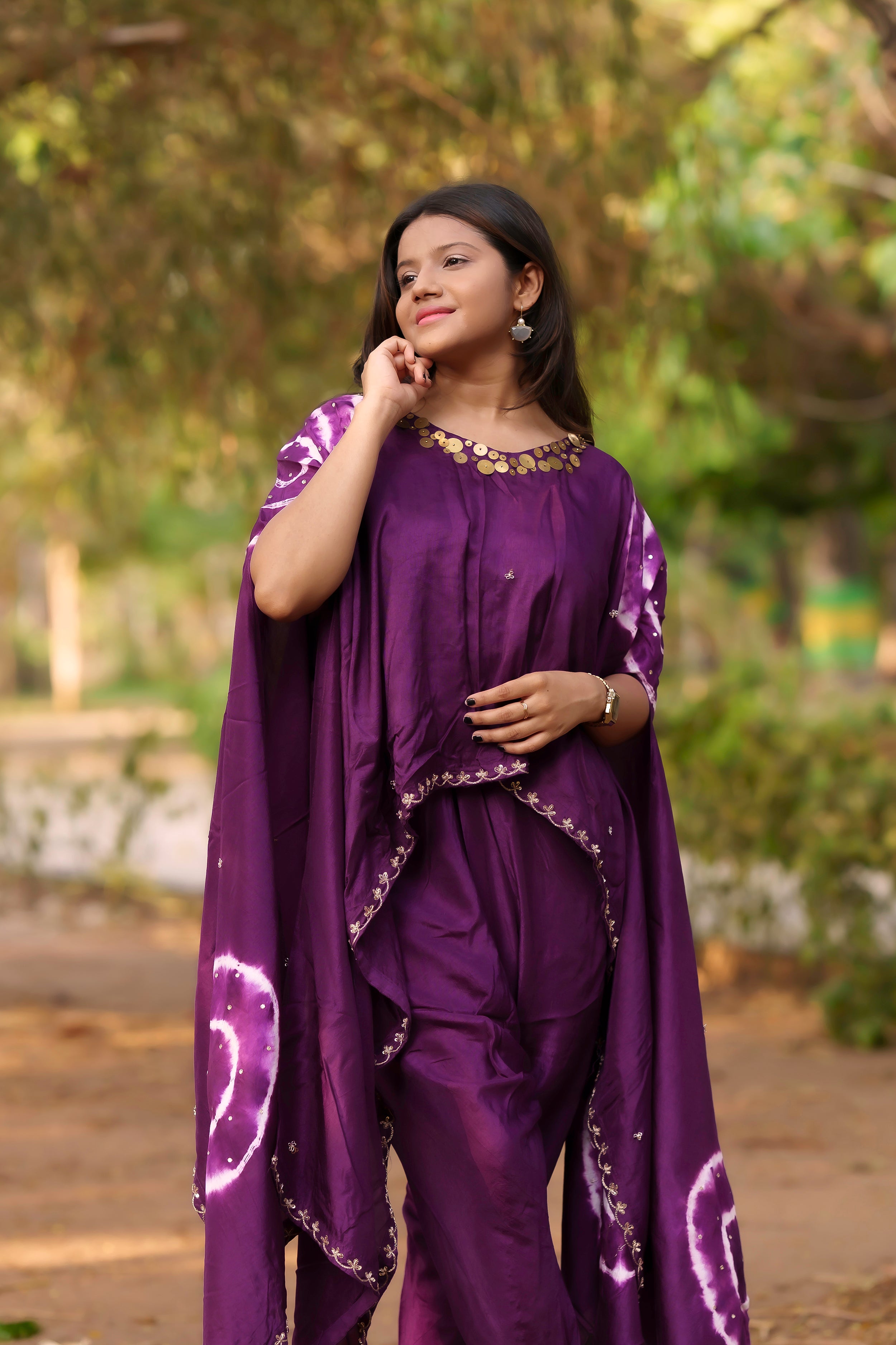 “KAREENA” Tie And Dye Kaftan & Dhoti Set - Indowestern ✨💕 | KurtiSwag