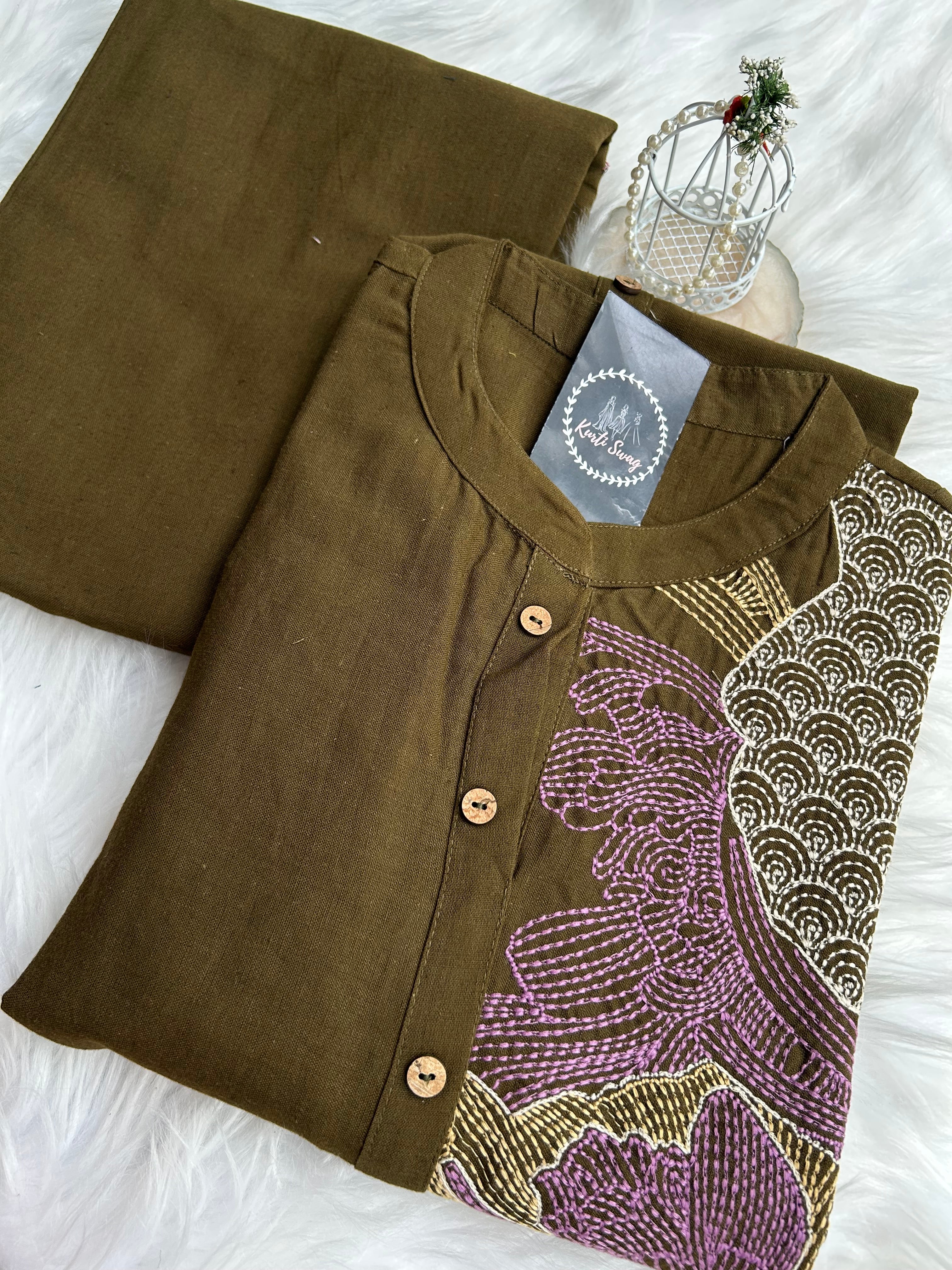 “KRIDHA”Summer Organic Cotton Kurta and Pant Set✨❤️ | KurtiSwag
