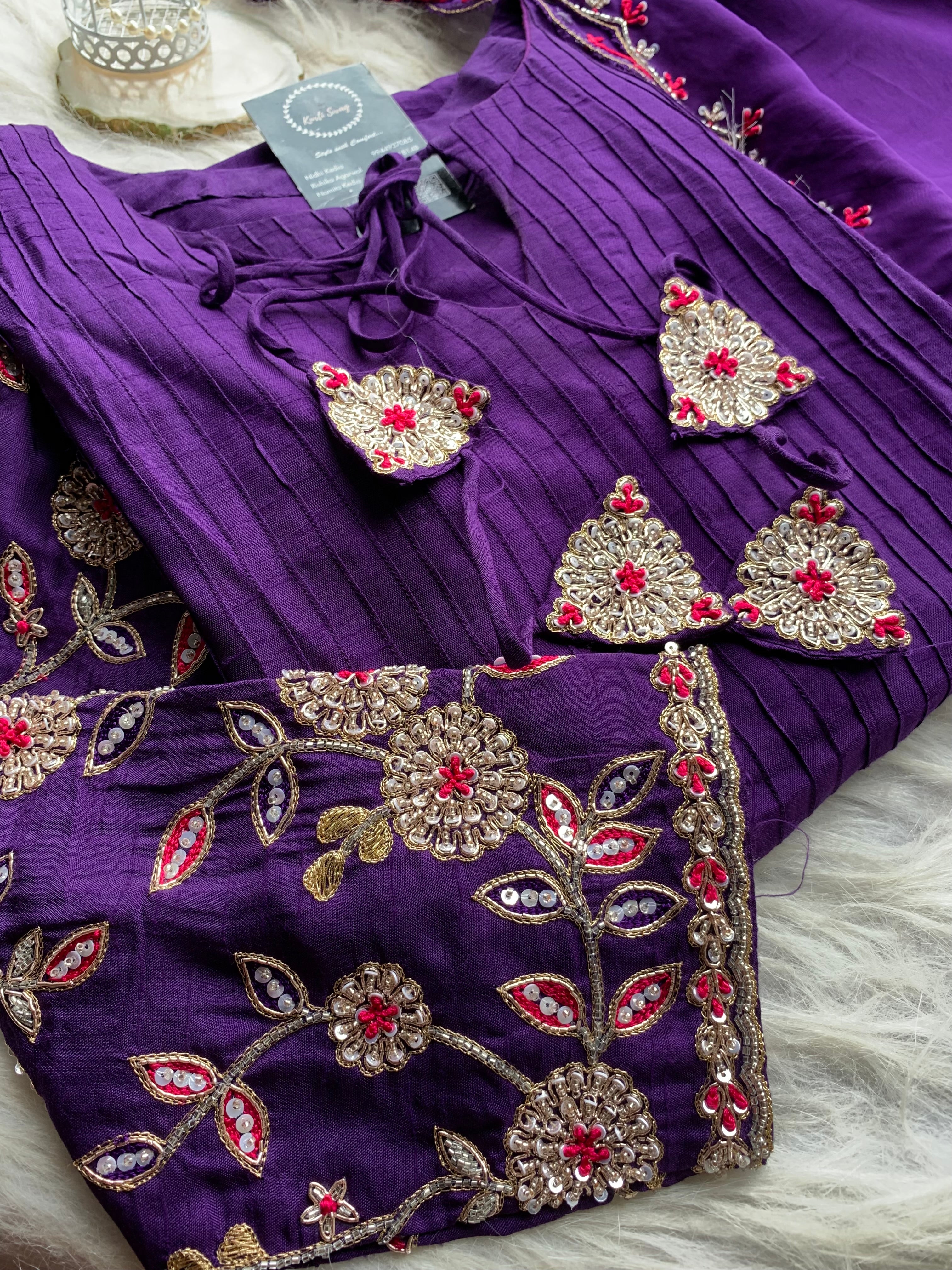 “SON CHIDYA” Premium Dola Silk Kurta With Handwork | KurtiSwag