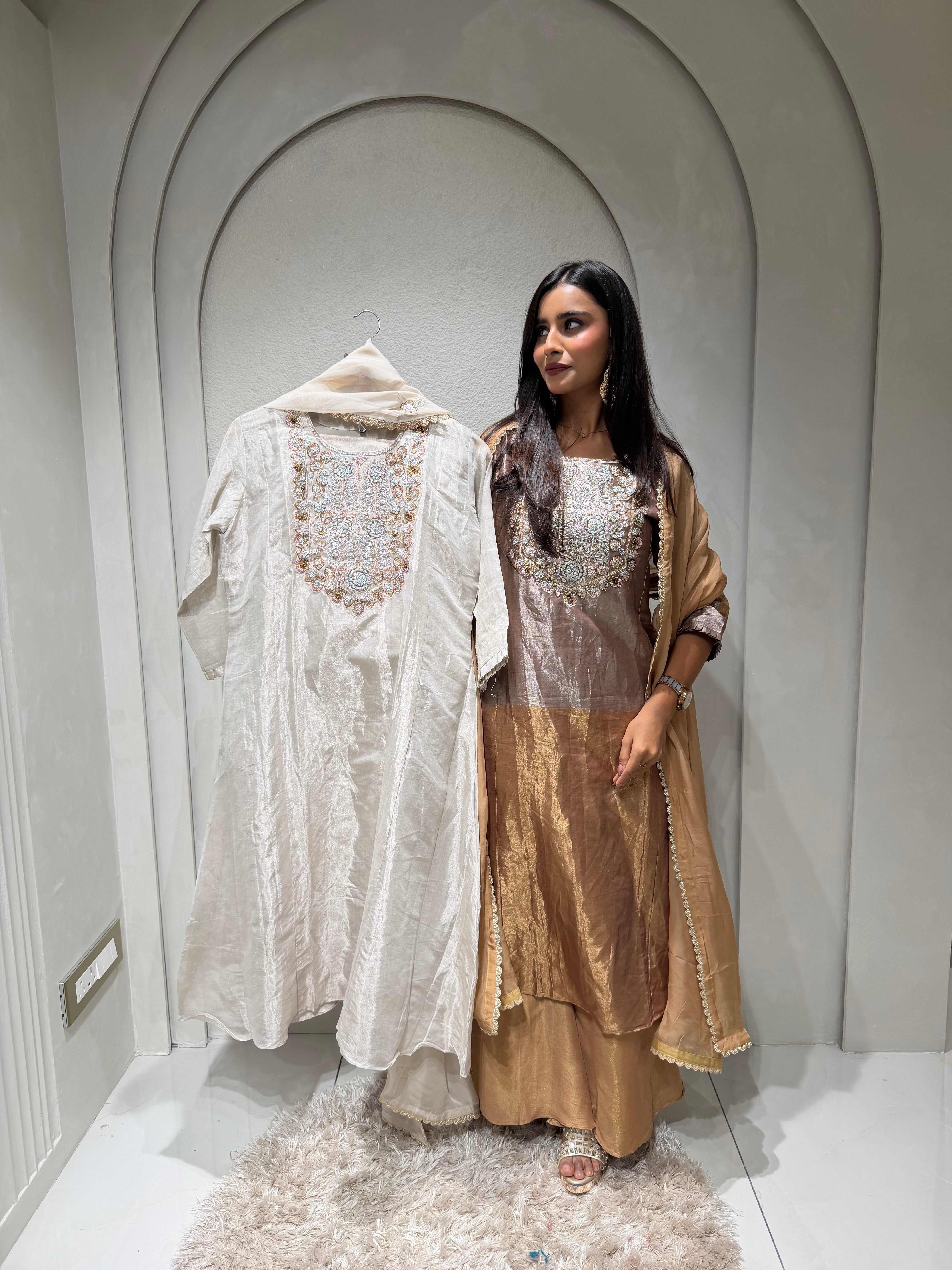 “BARKHA” Pure Tissue Silk Set ✨ | KurtiSwag