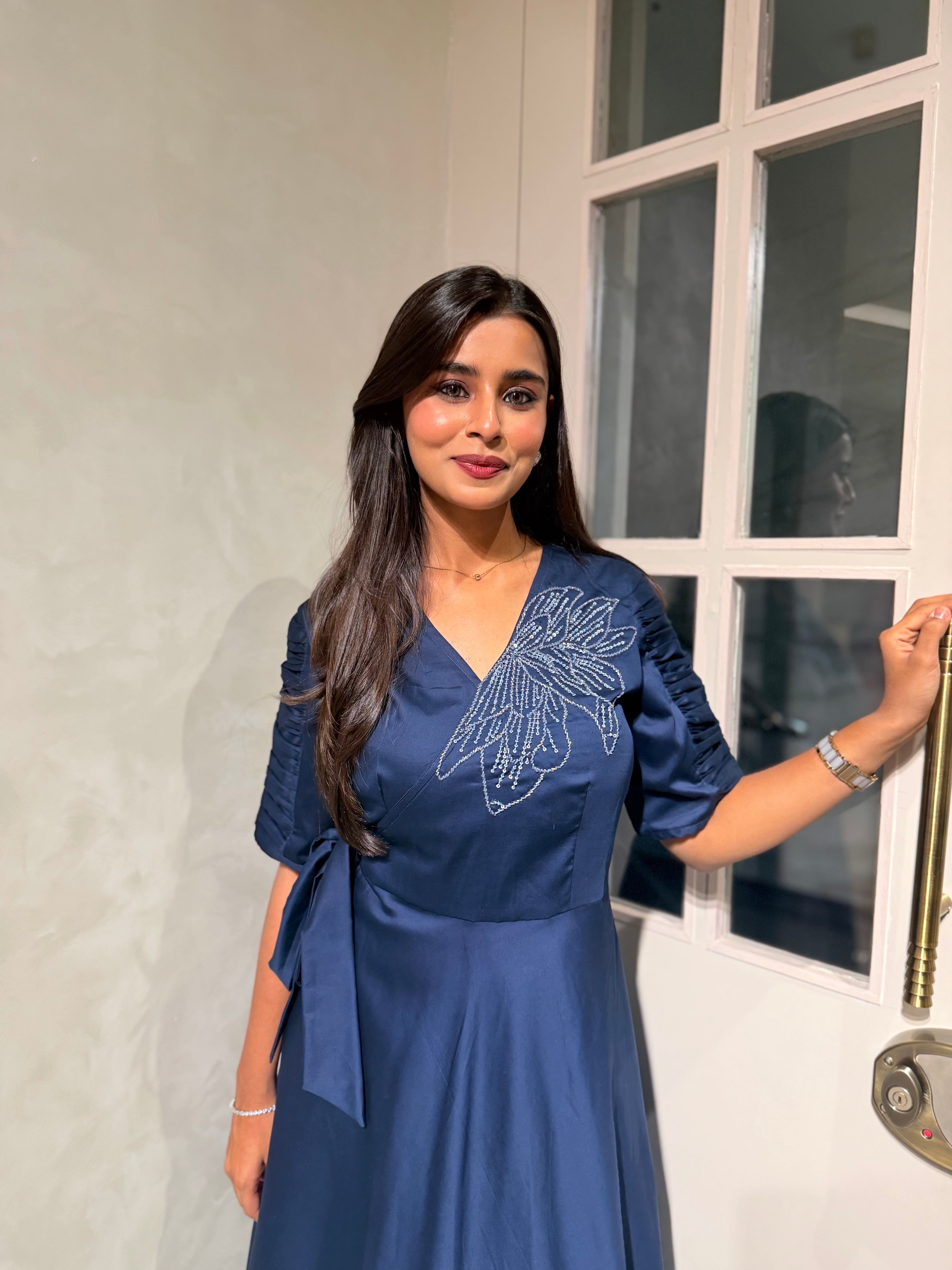 “ROYAL BLUE & MAROON” Flower Handwork Dress ✨🧿 | KurtiSwag