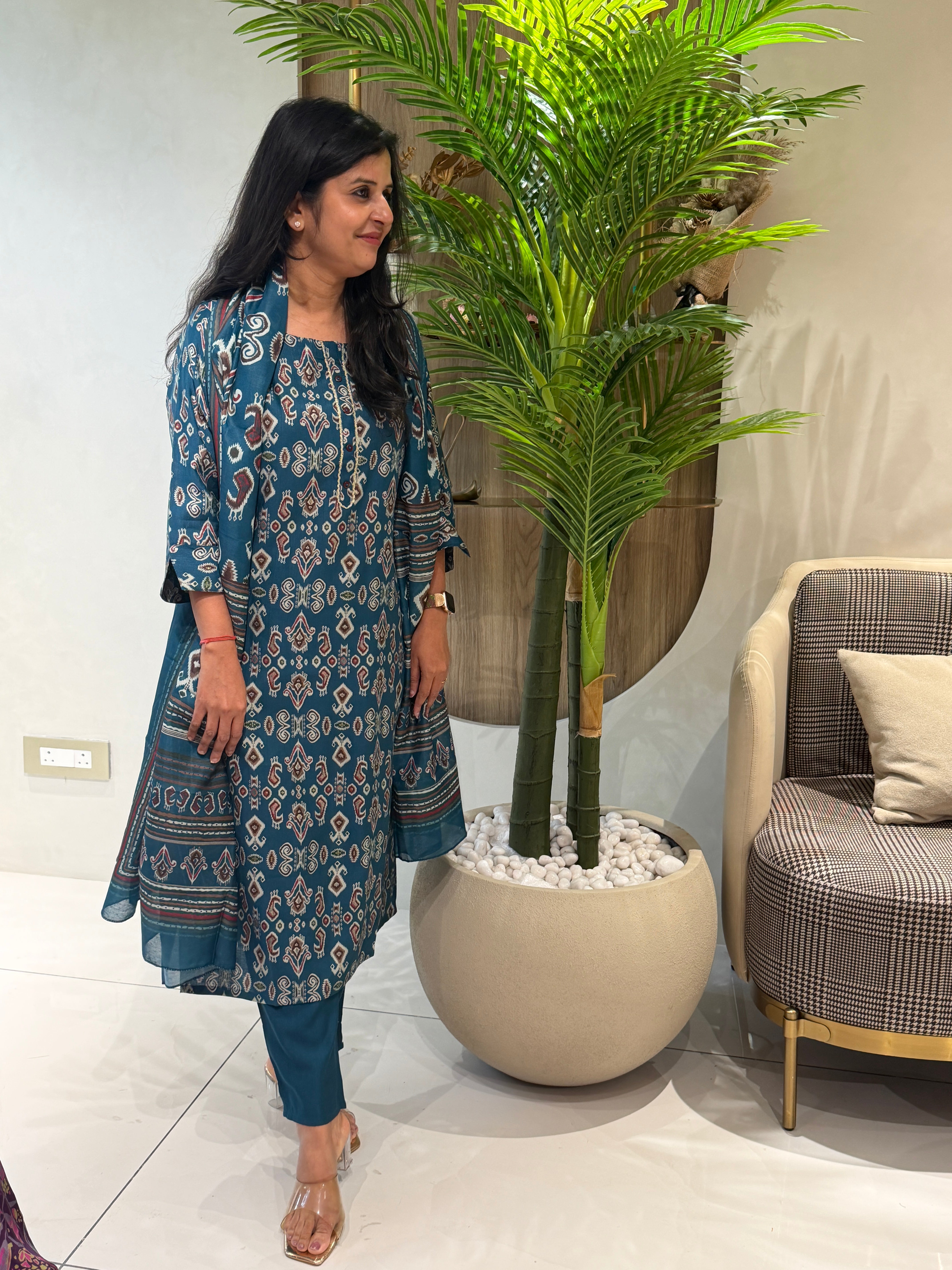 “OFFICE WEAR” Printed Muslin Suit Sets - PART 2 | KurtiSwag