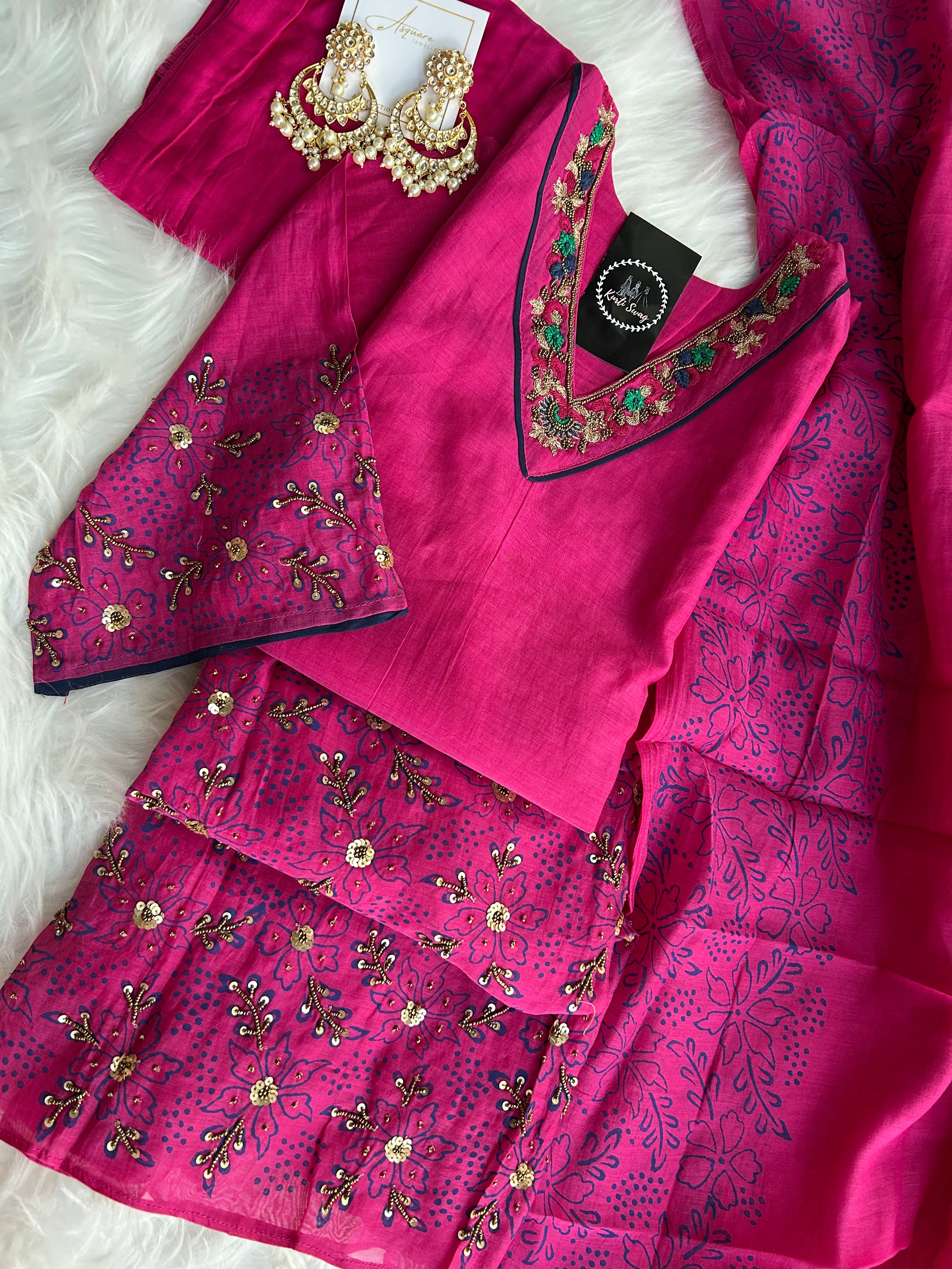 “KOMAL” Mul Chanderi Kurta Set | KurtiSwag