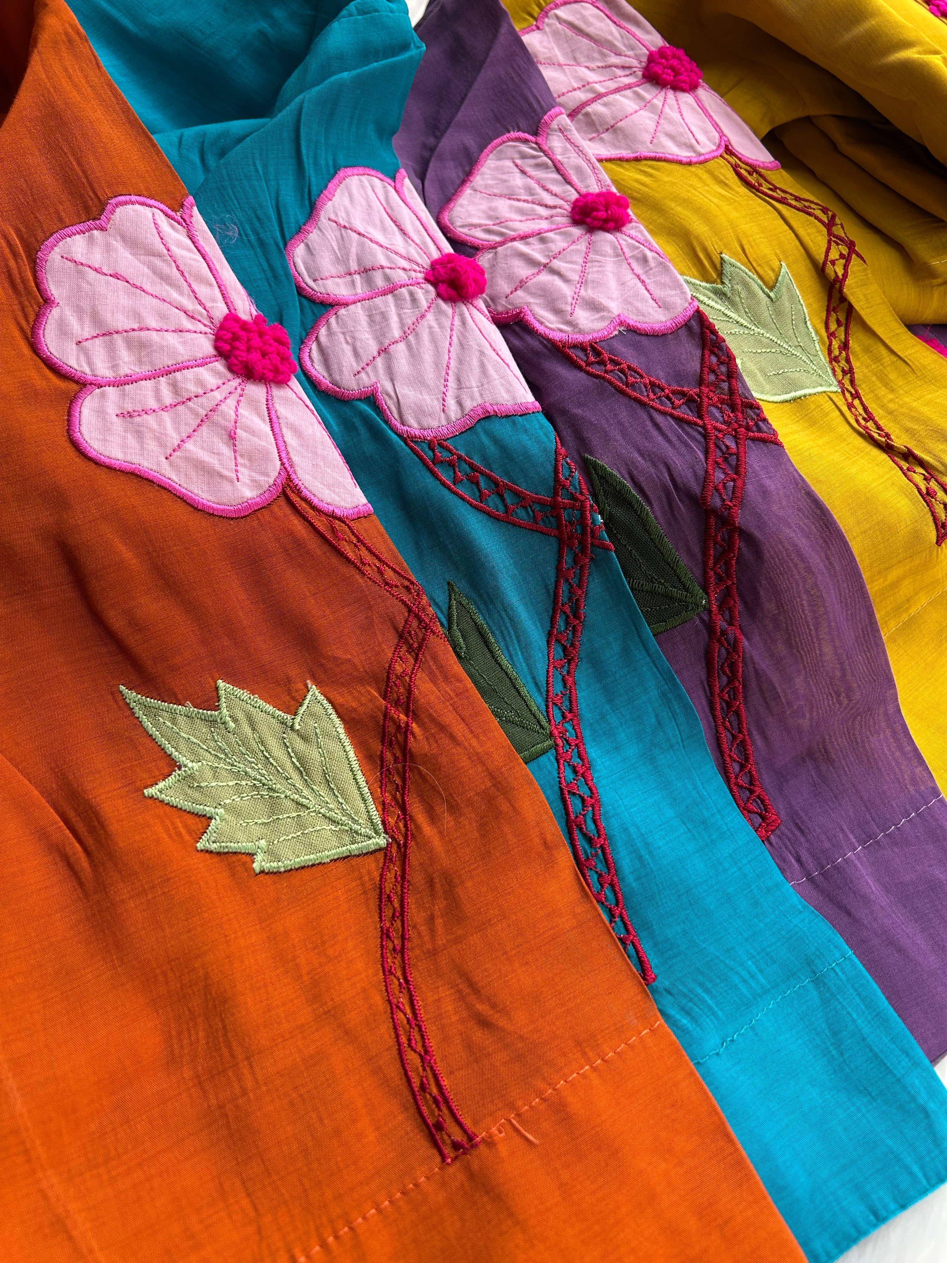 “FLORAL MUL APPLIQUÉ” Summer Suit Set ✨💕 | KurtiSwag