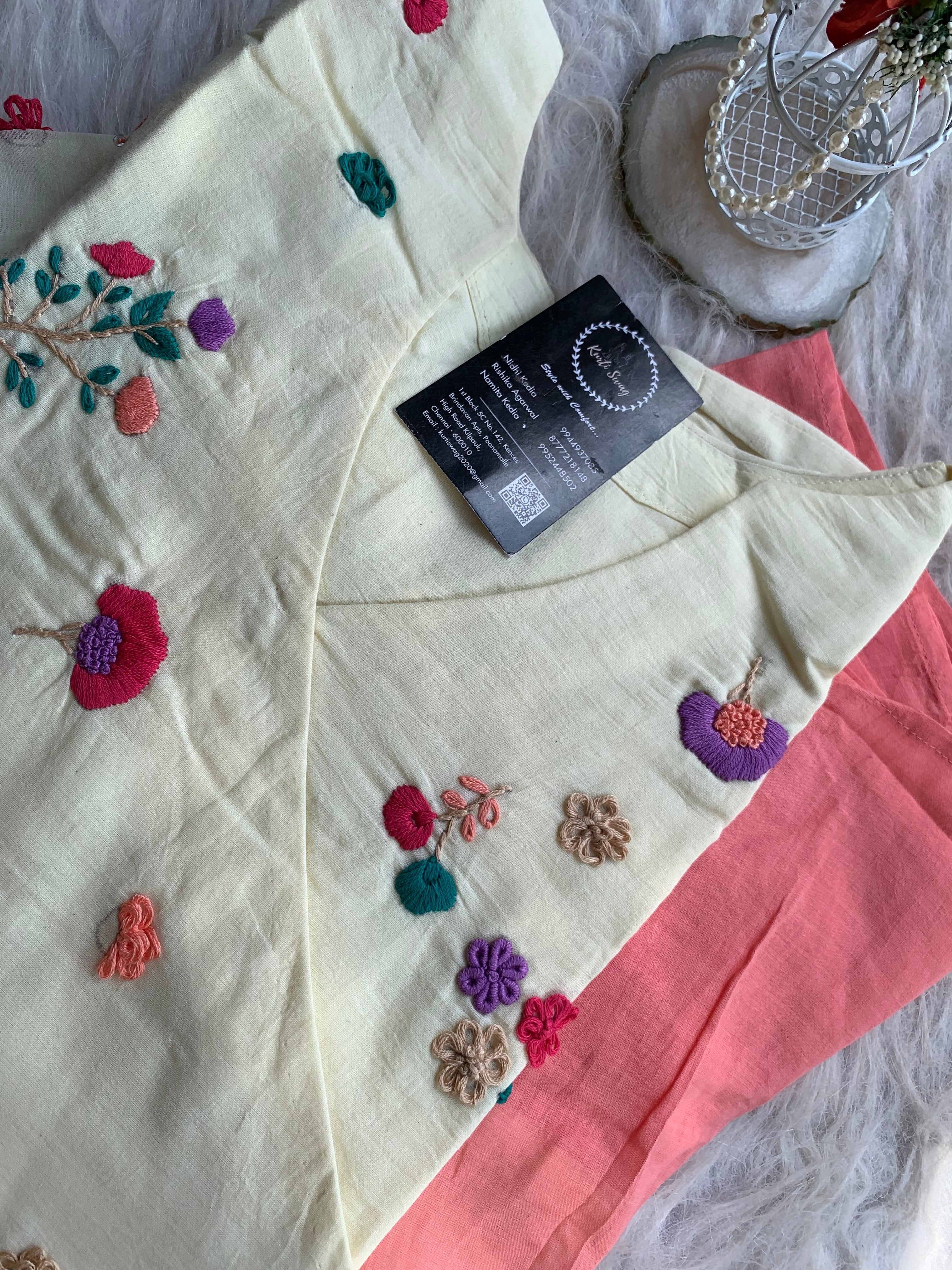 "ROSHNI" Pure Mul Cotton Kurti In Ombré Shades | KurtiSwag