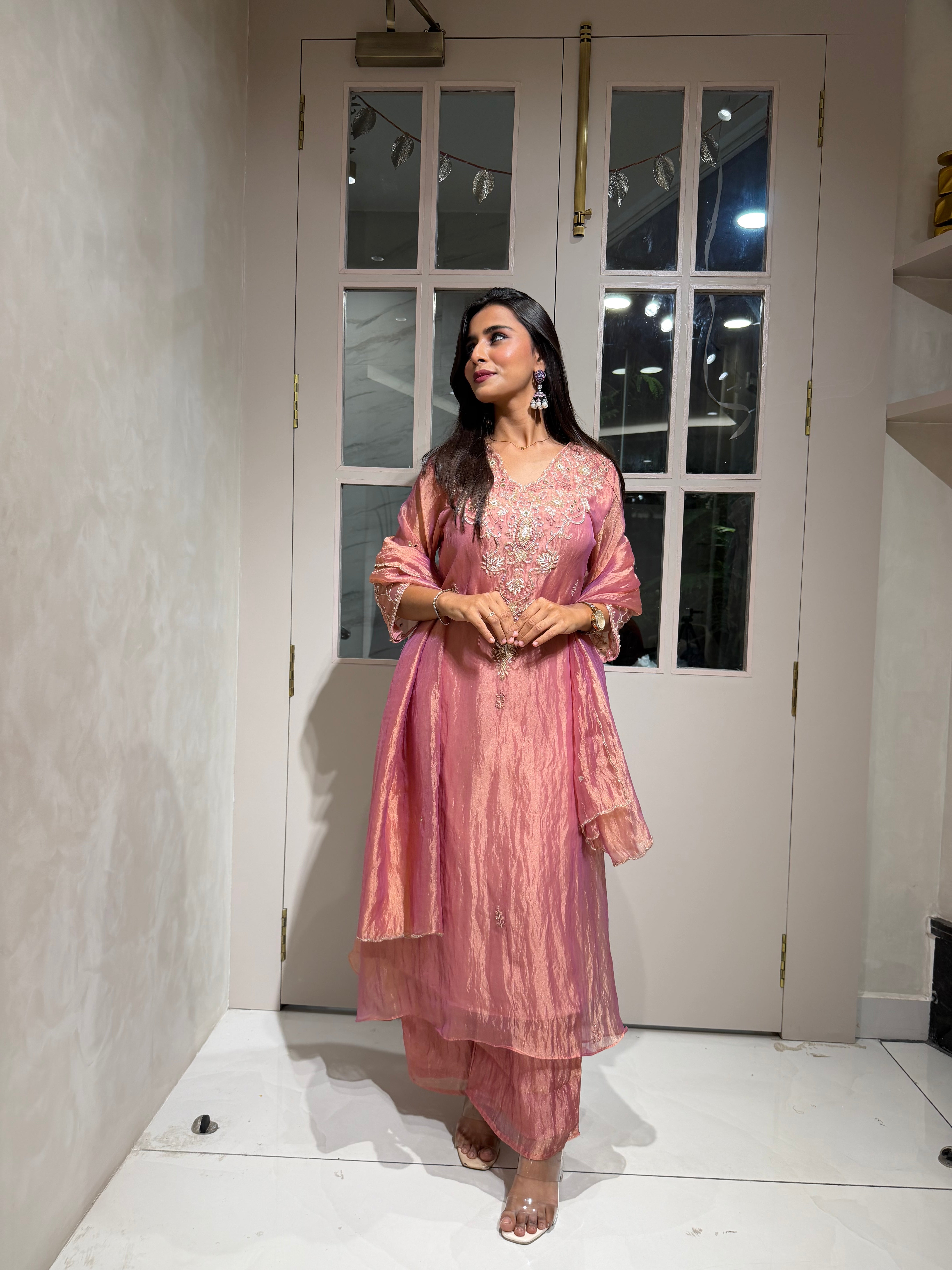 “SHAMITA” Premium Glass Tissue Suit Set ✨💕 | KurtiSwag