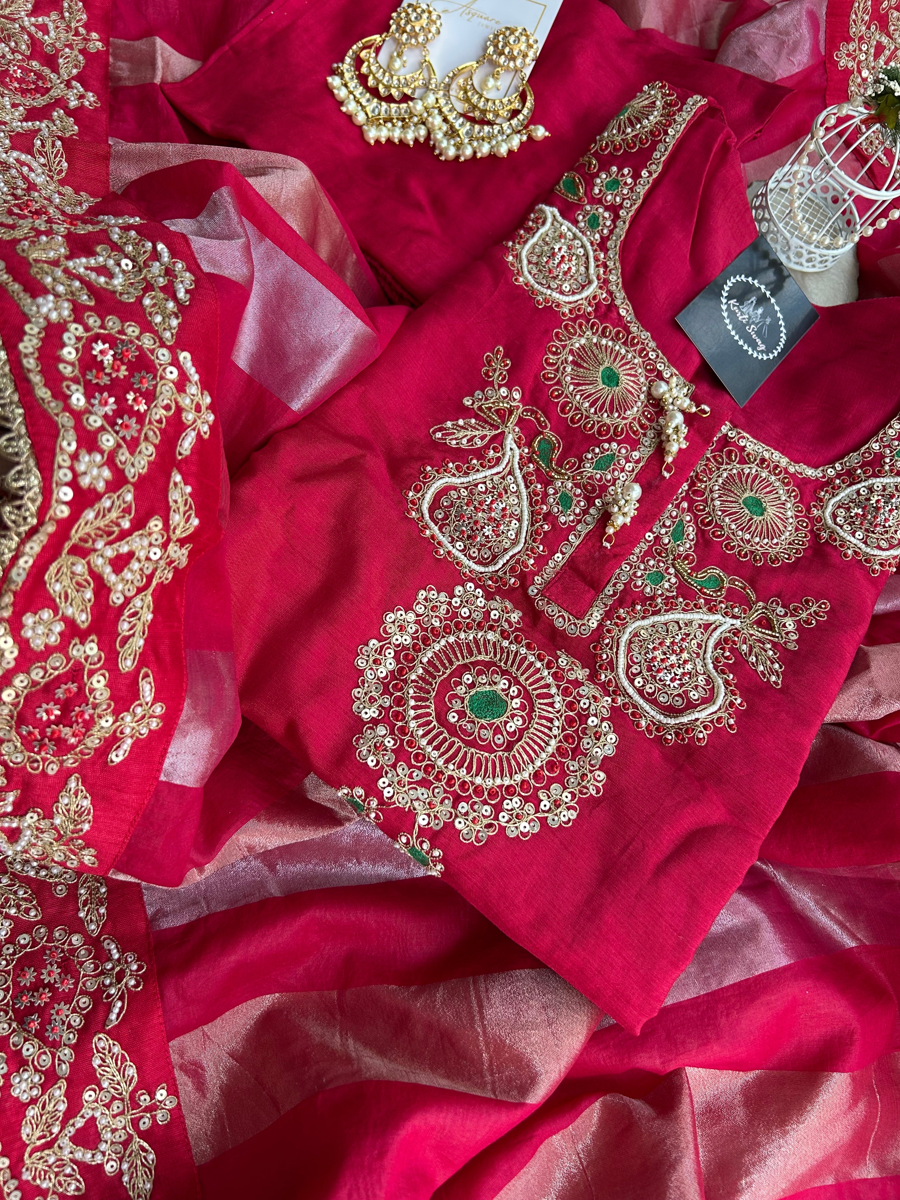 “RIWAAYAT ” Premium Dola Silk Suit Set 💕✨ | KurtiSwag
