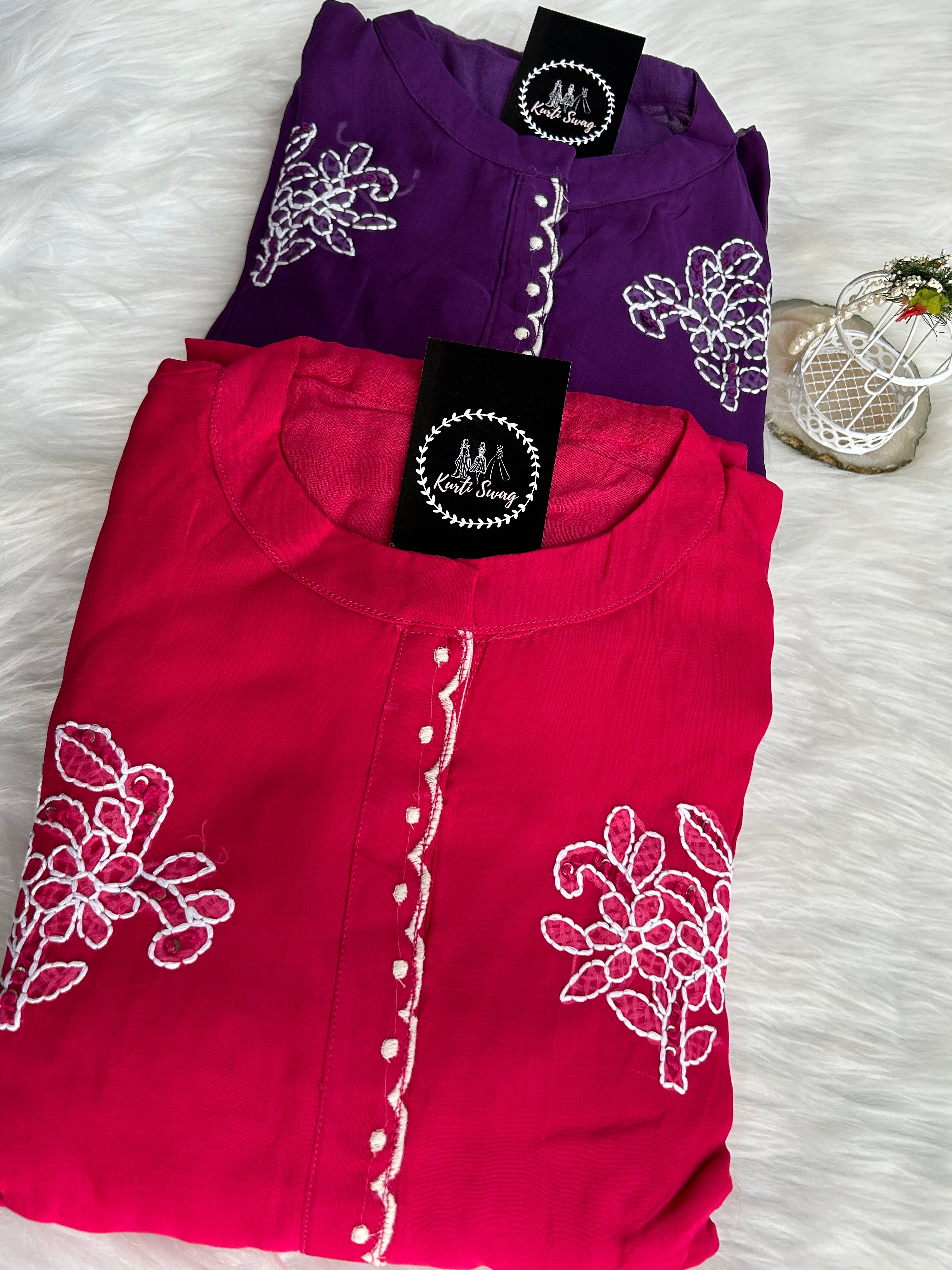 “ROOPALI” Premium Organza Threadwork Suit Set ❤️💕 | KurtiSwag