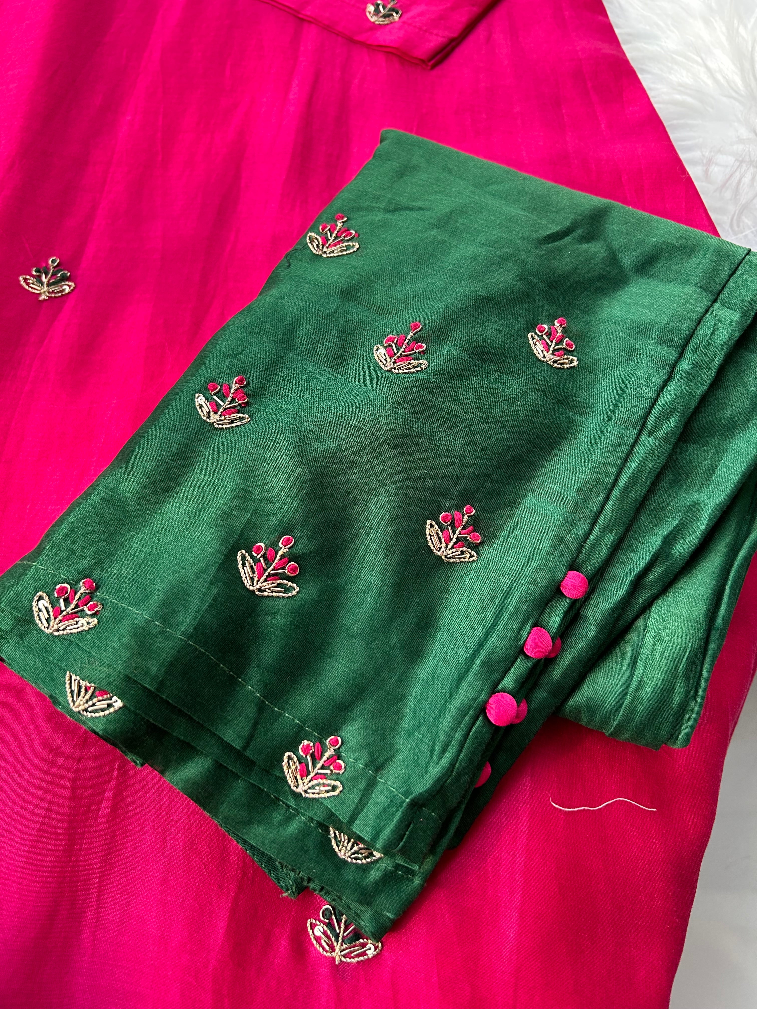 “SHAMA” Pure Chanderi Festive Wear Suit Set ✨🩷 | KurtiSwag