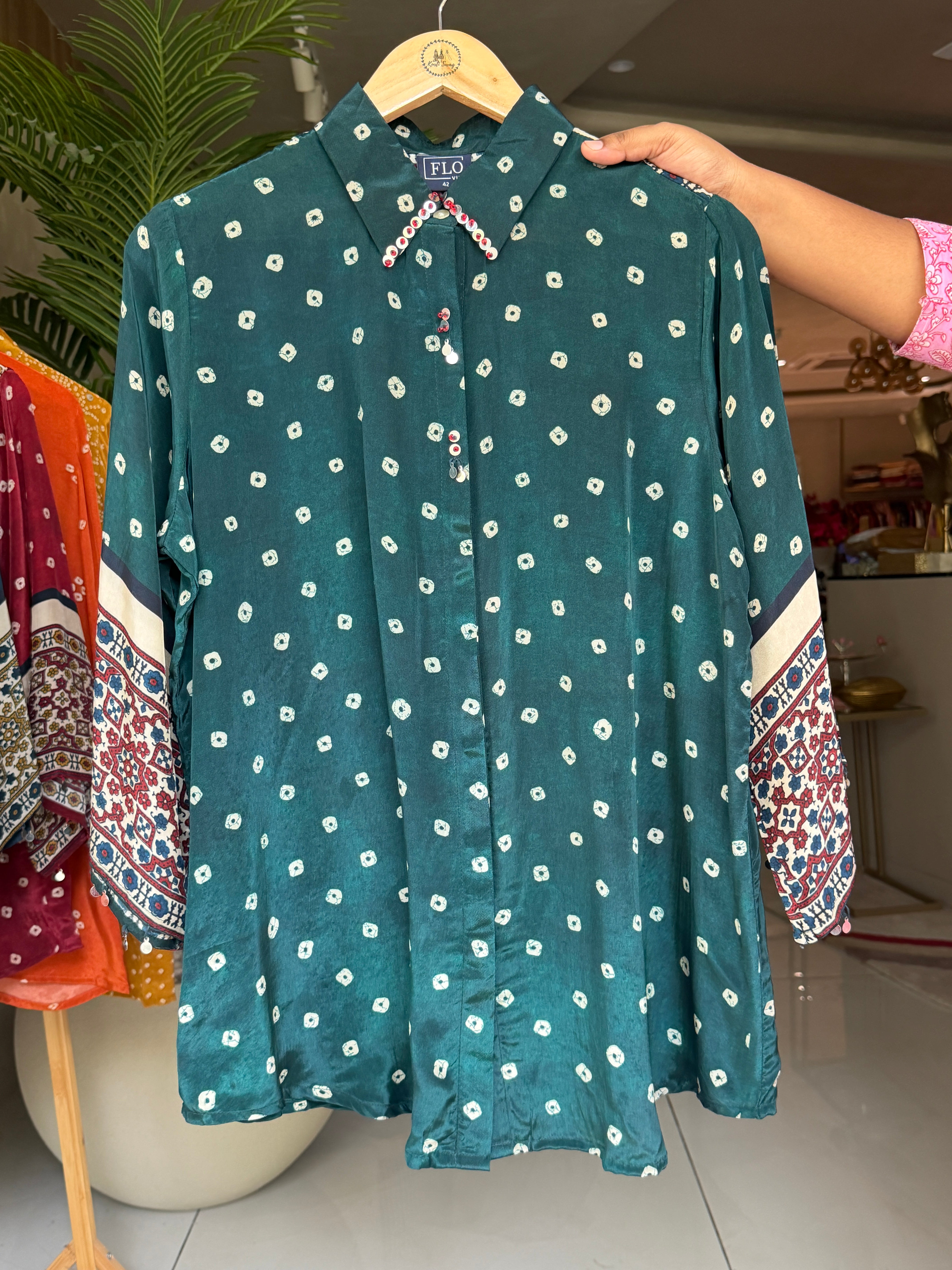 “BANDHNI” Crape Bandhni Shirts ✨♥️ | KurtiSwag