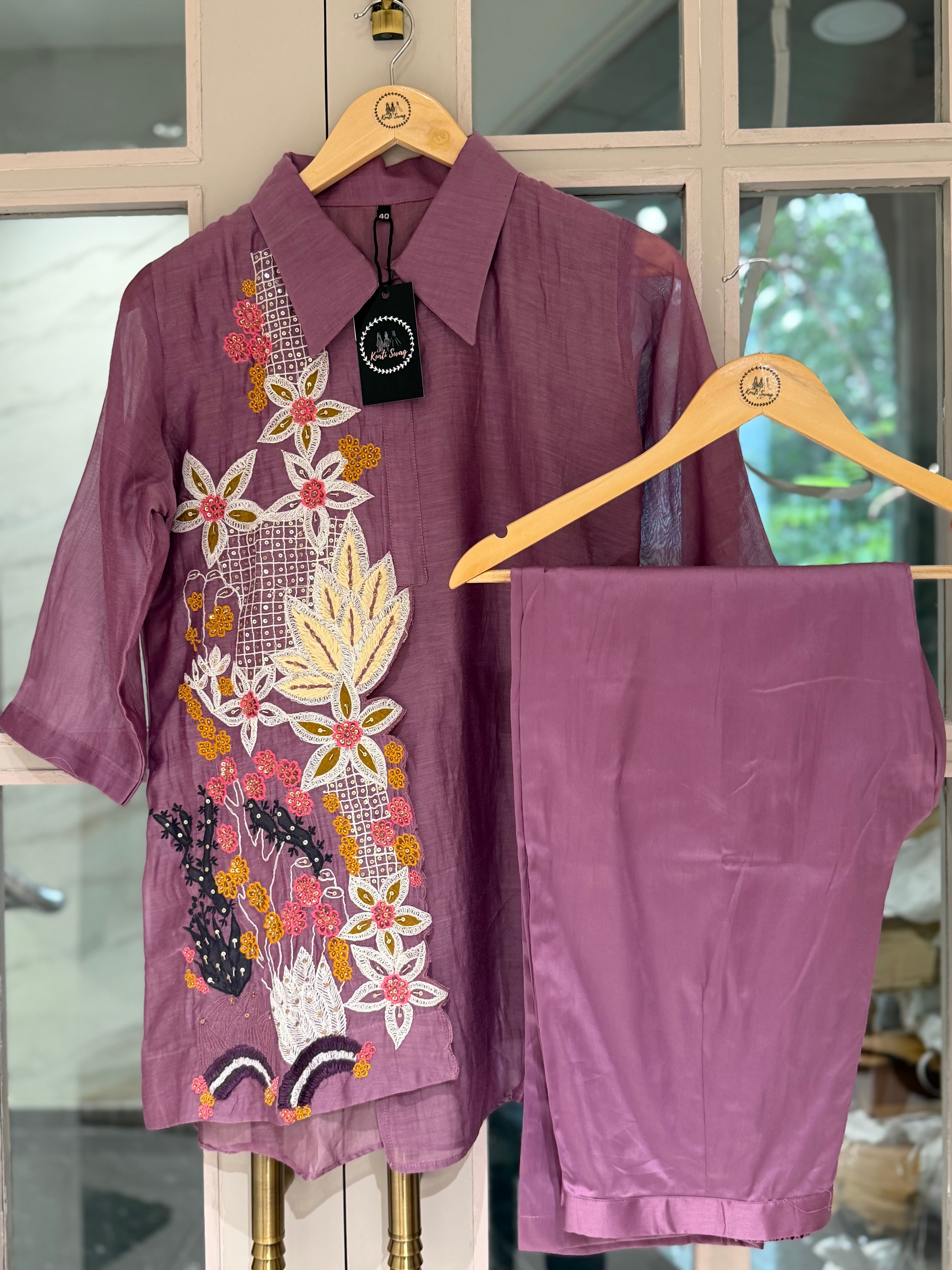 “IRA” Designer Mul Chanderi Coord Set 💕✨ | KurtiSwag