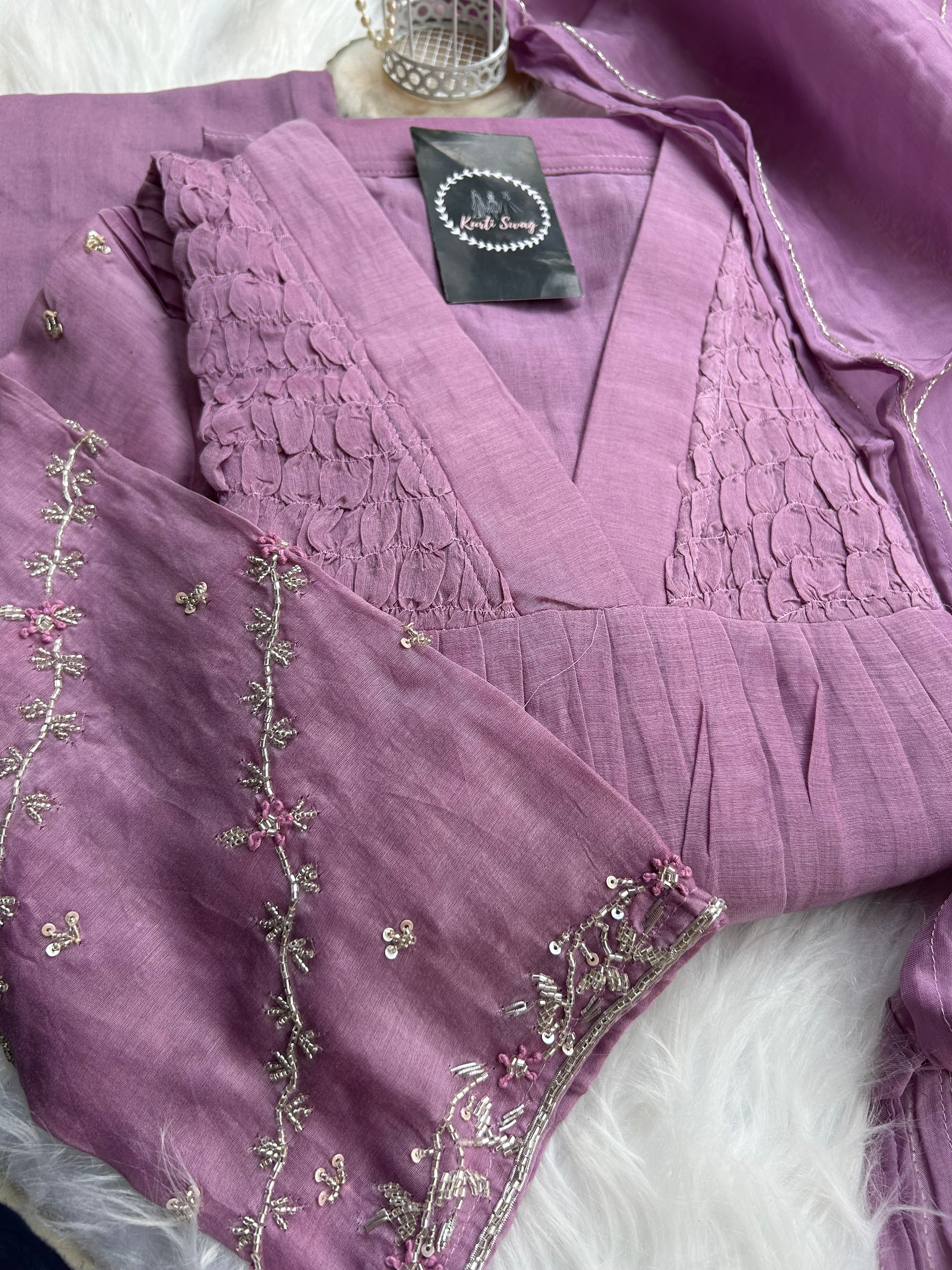 “MUL AURA” Premium Mul Chanderi Suit Set 💕✨ | KurtiSwag