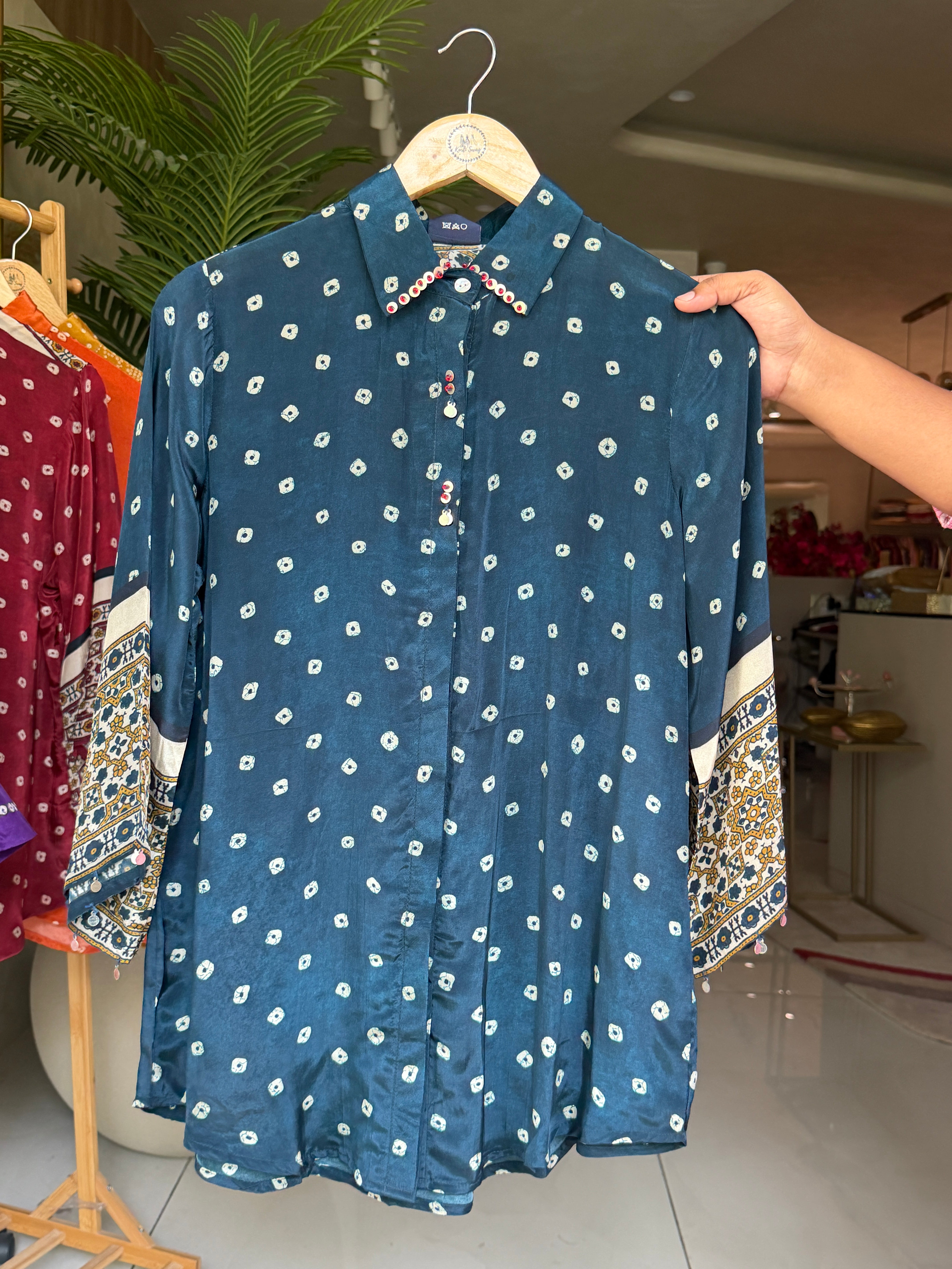 “BANDHNI” Crape Bandhni Shirts ✨♥️ | KurtiSwag