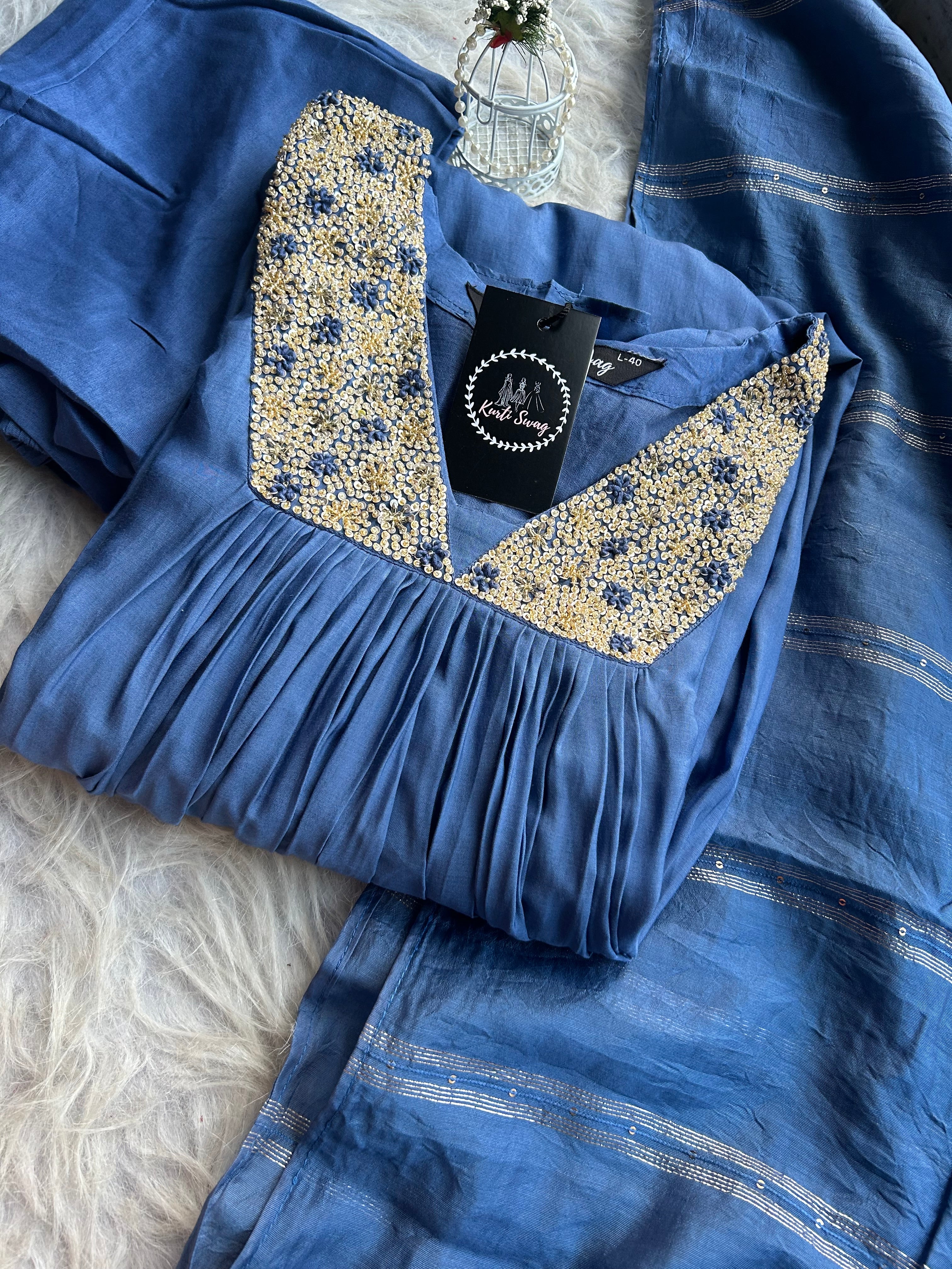 “MUKTI” Premium Muslin Suit Set ✨ | KurtiSwag