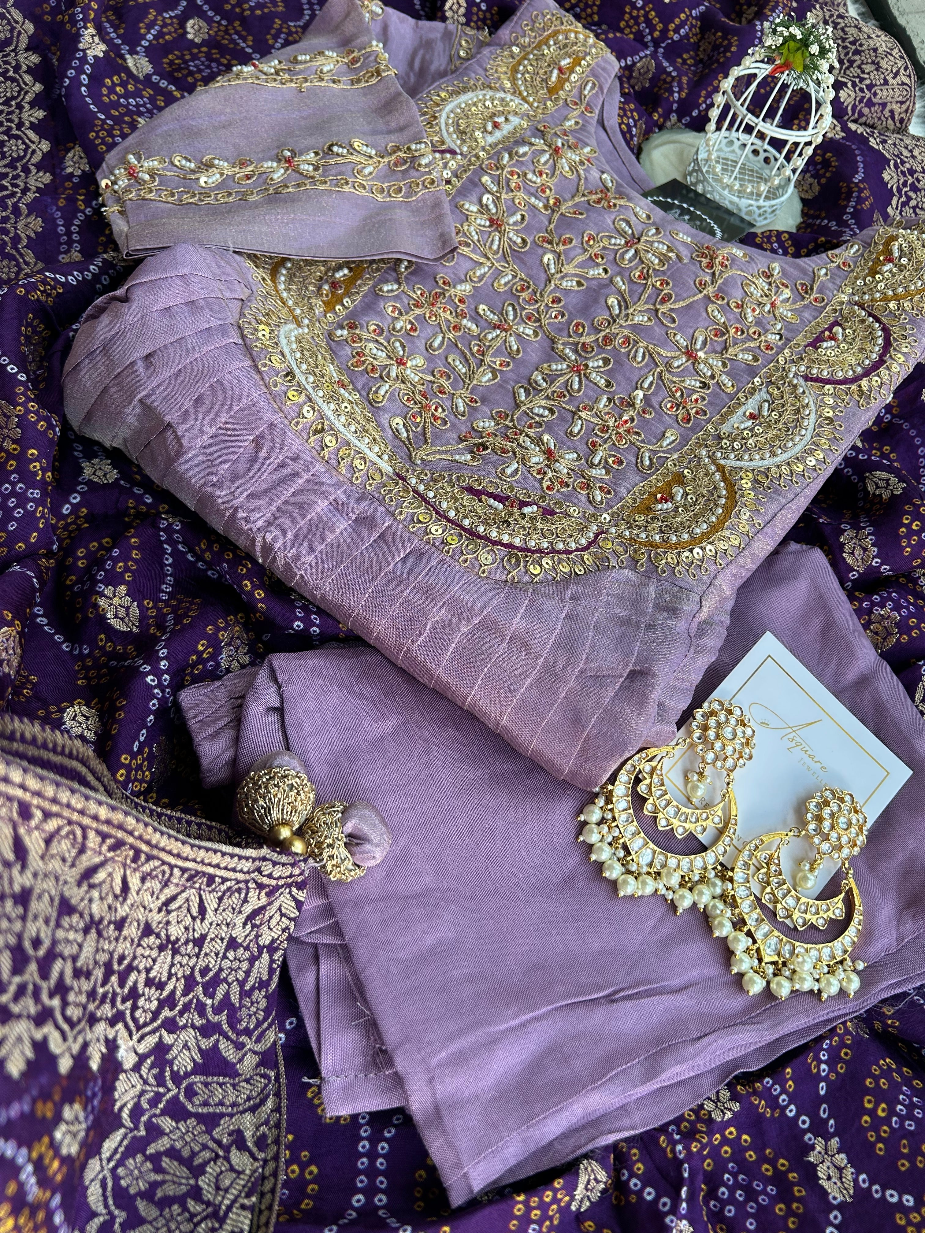 “SHAURYA” Tissue Silk Set with Bandhni dupatta ✨♥️ | KurtiSwag
