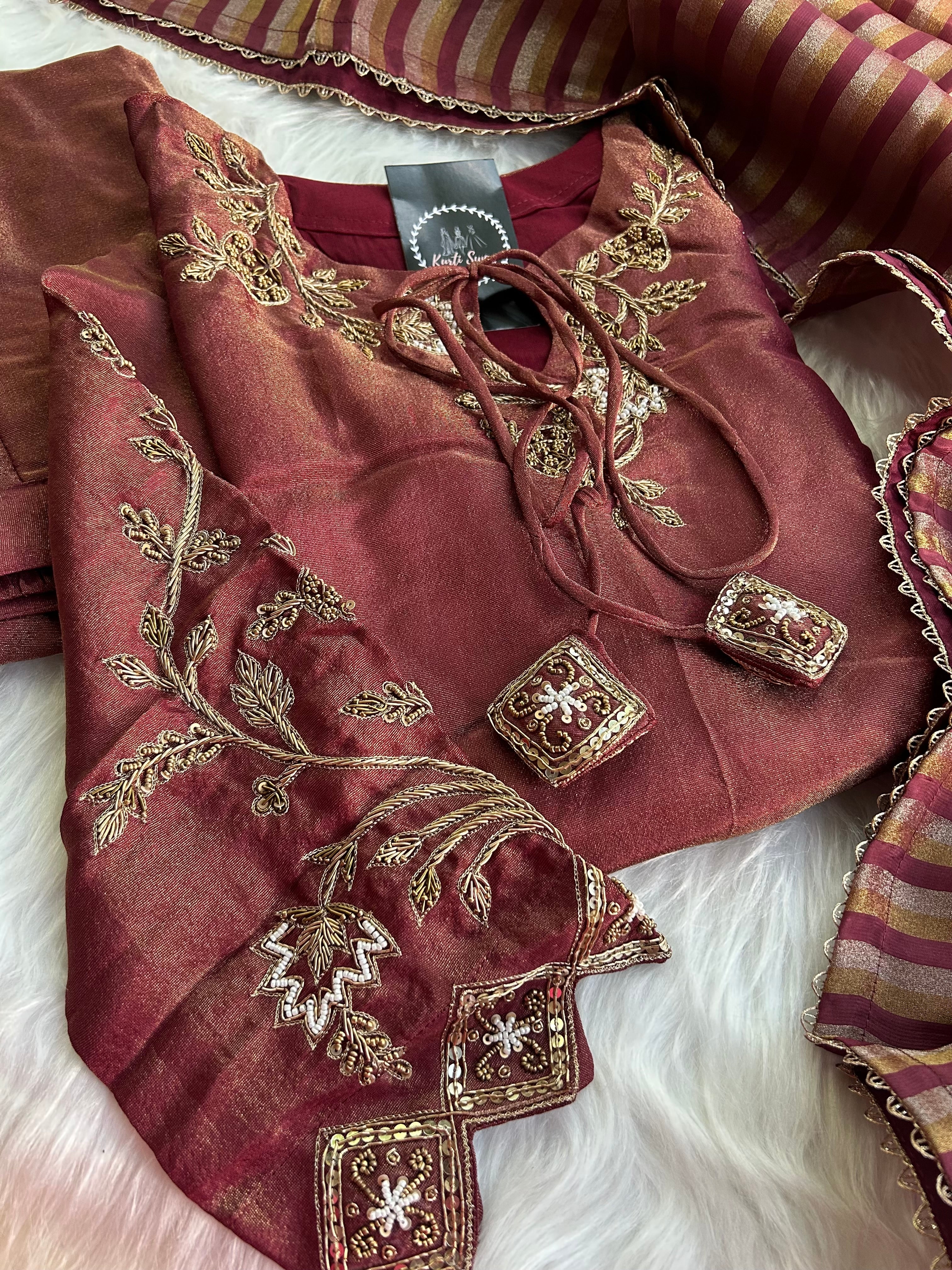 “KANISHKA” Festive Tissue Sharara Set ✨✨ | KurtiSwag