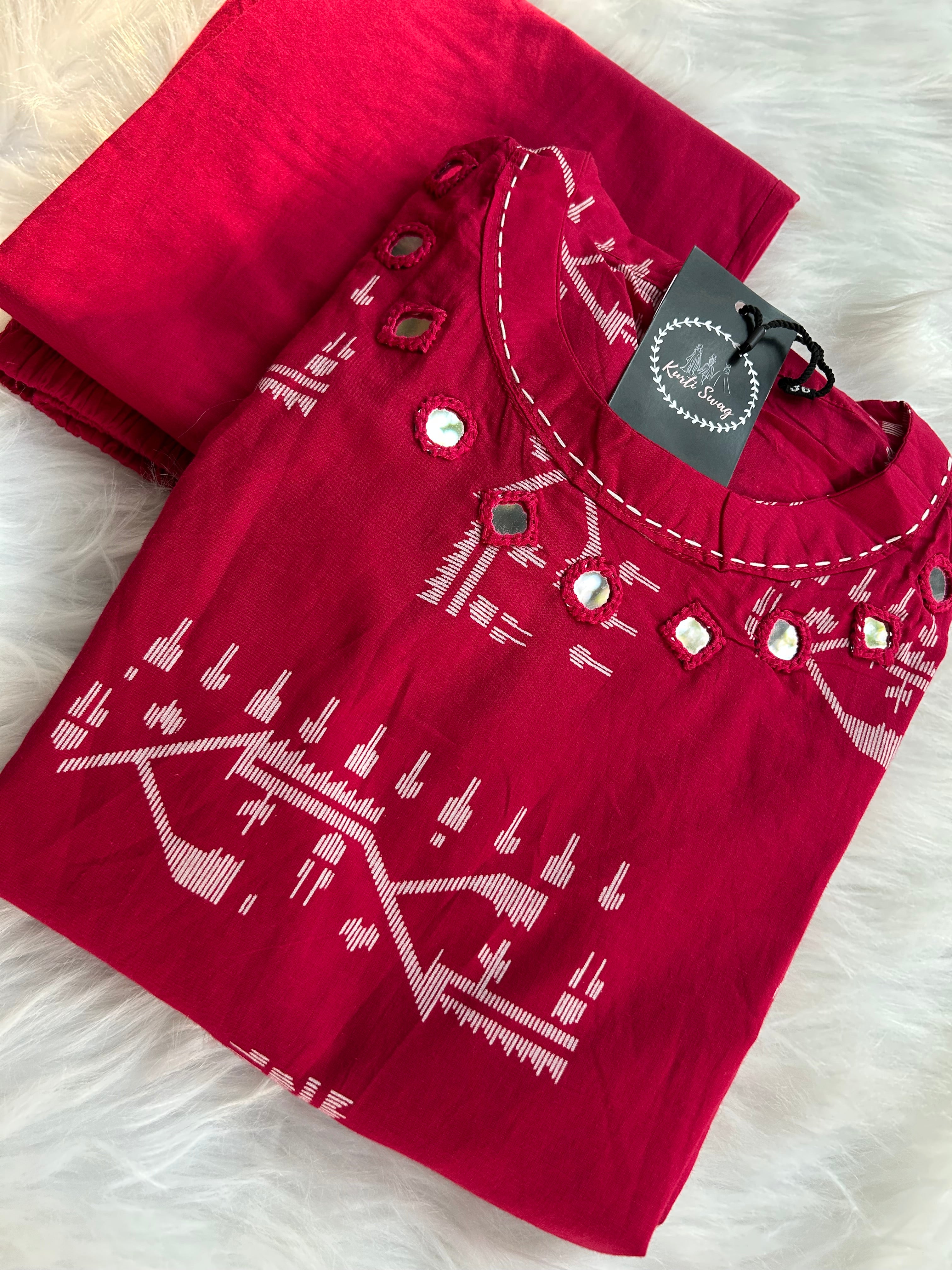 “RADHA” Premium Cotton Kurta Pant Set ✨♥️ | KurtiSwag