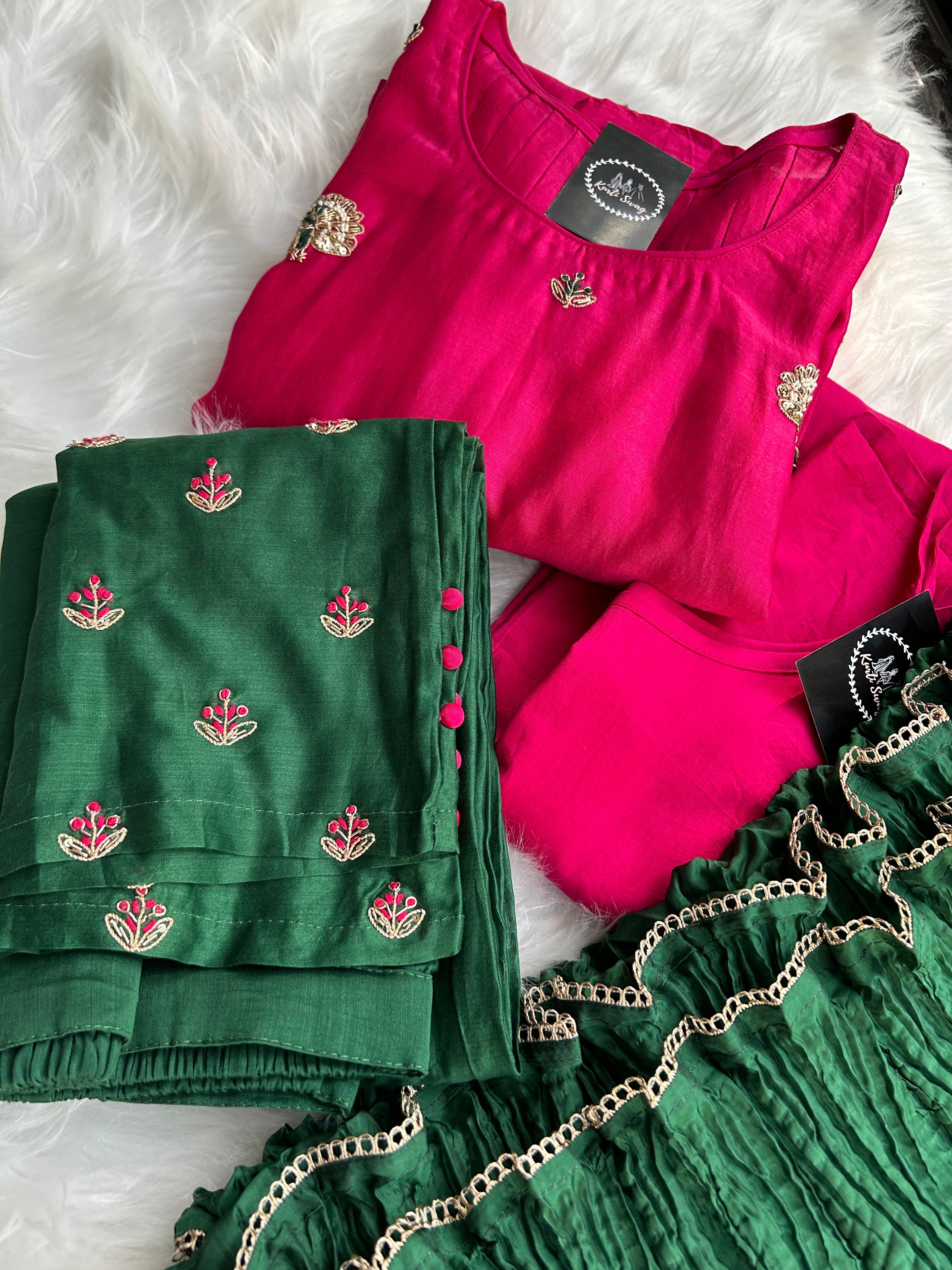 “SHAMA” Pure Chanderi Festive Wear Suit Set ✨🩷 | KurtiSwag