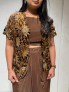 “SHRAVYA” Indo Western Shiloutte With Drape Skirt and Jacket💕✨ | KurtiSwag