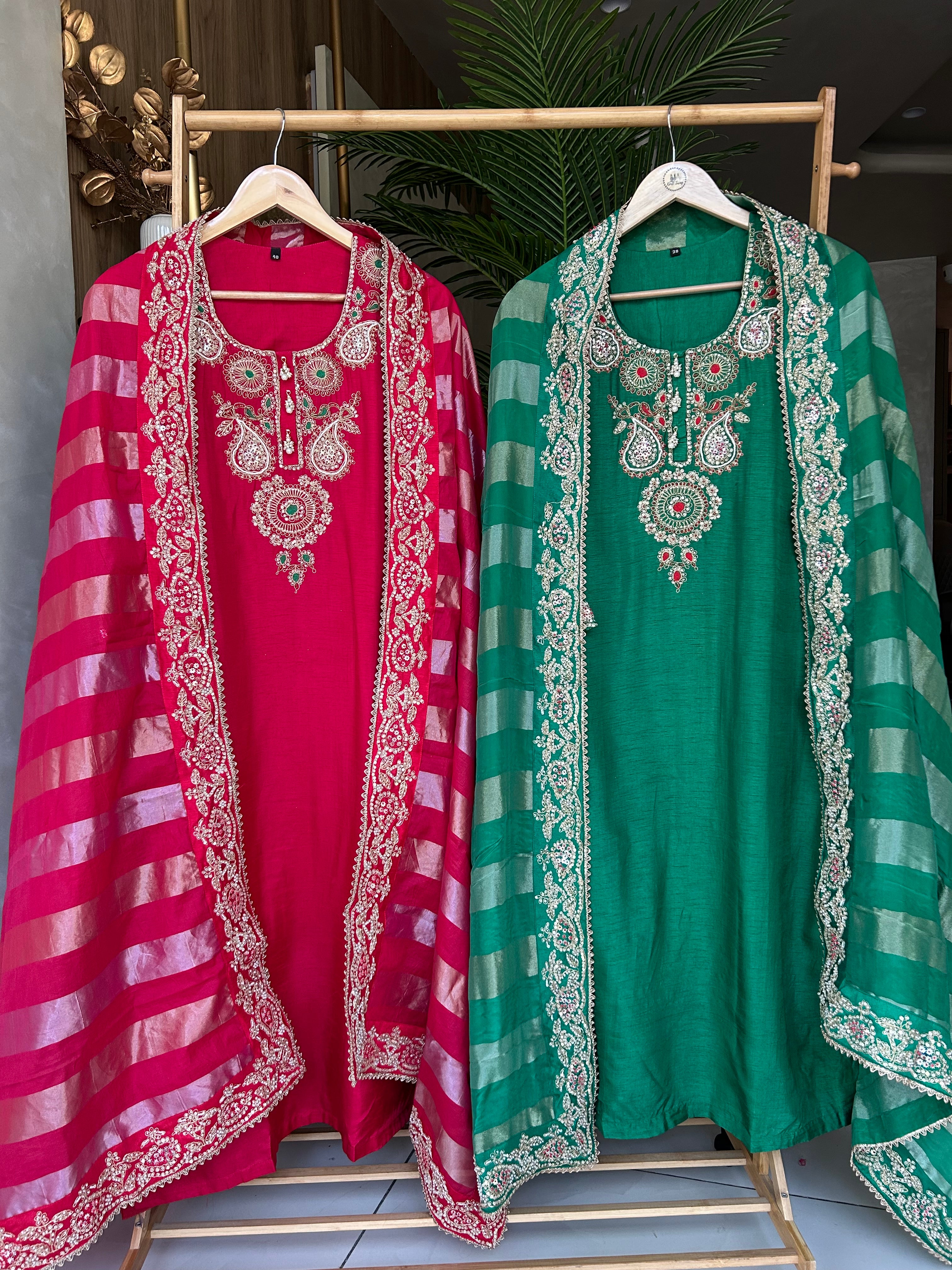 “RIWAAYAT ” Premium Dola Silk Suit Set 💕✨ | KurtiSwag