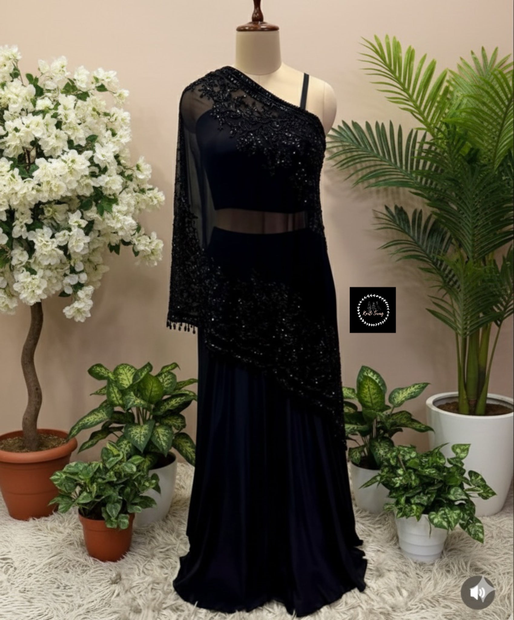 “ELIZEH” Indo Western Set With One Shoulder Cape ✨ | KurtiSwag