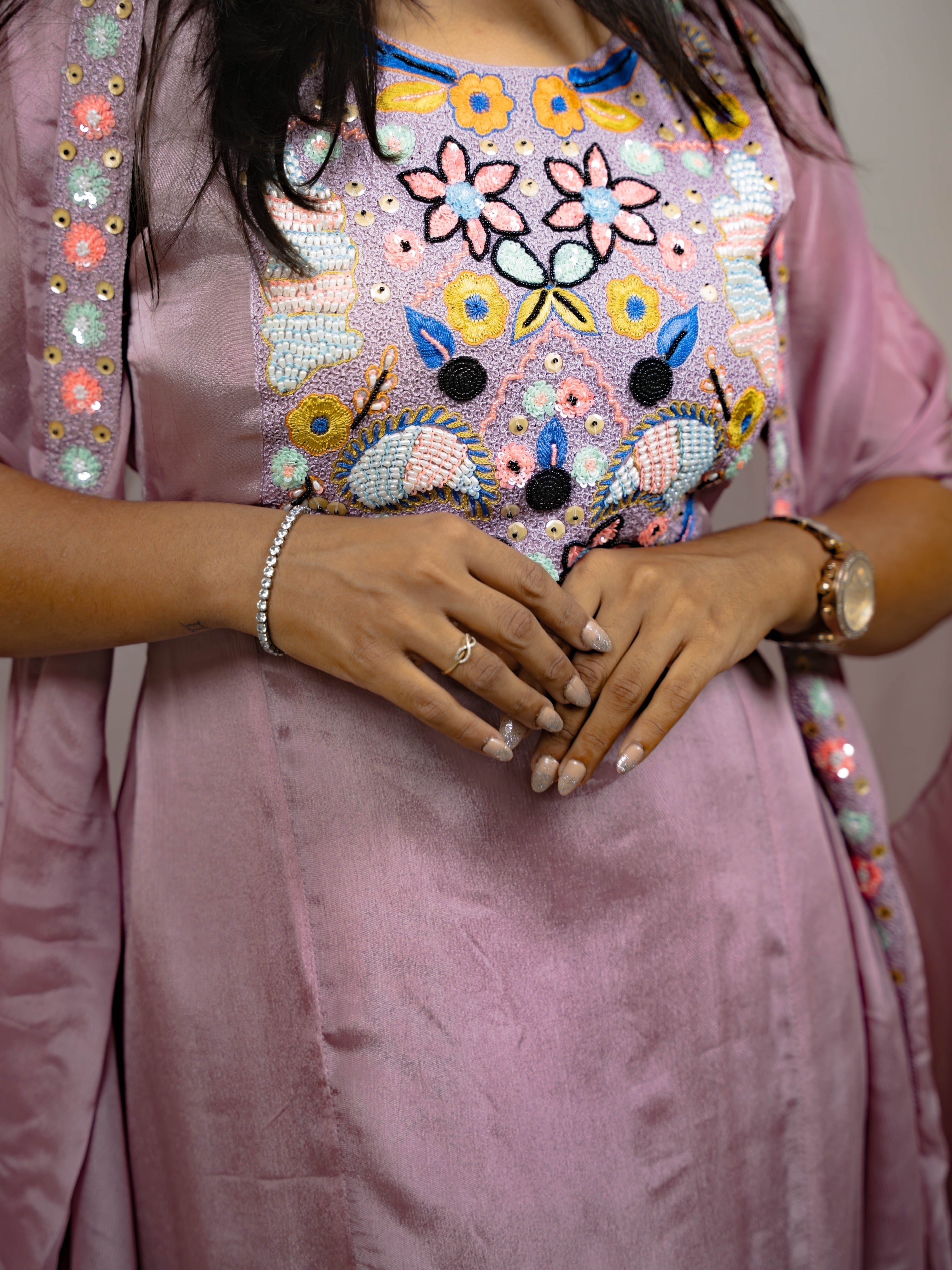 “TIARA” Indowestern Cape Dress 👗 | KurtiSwag