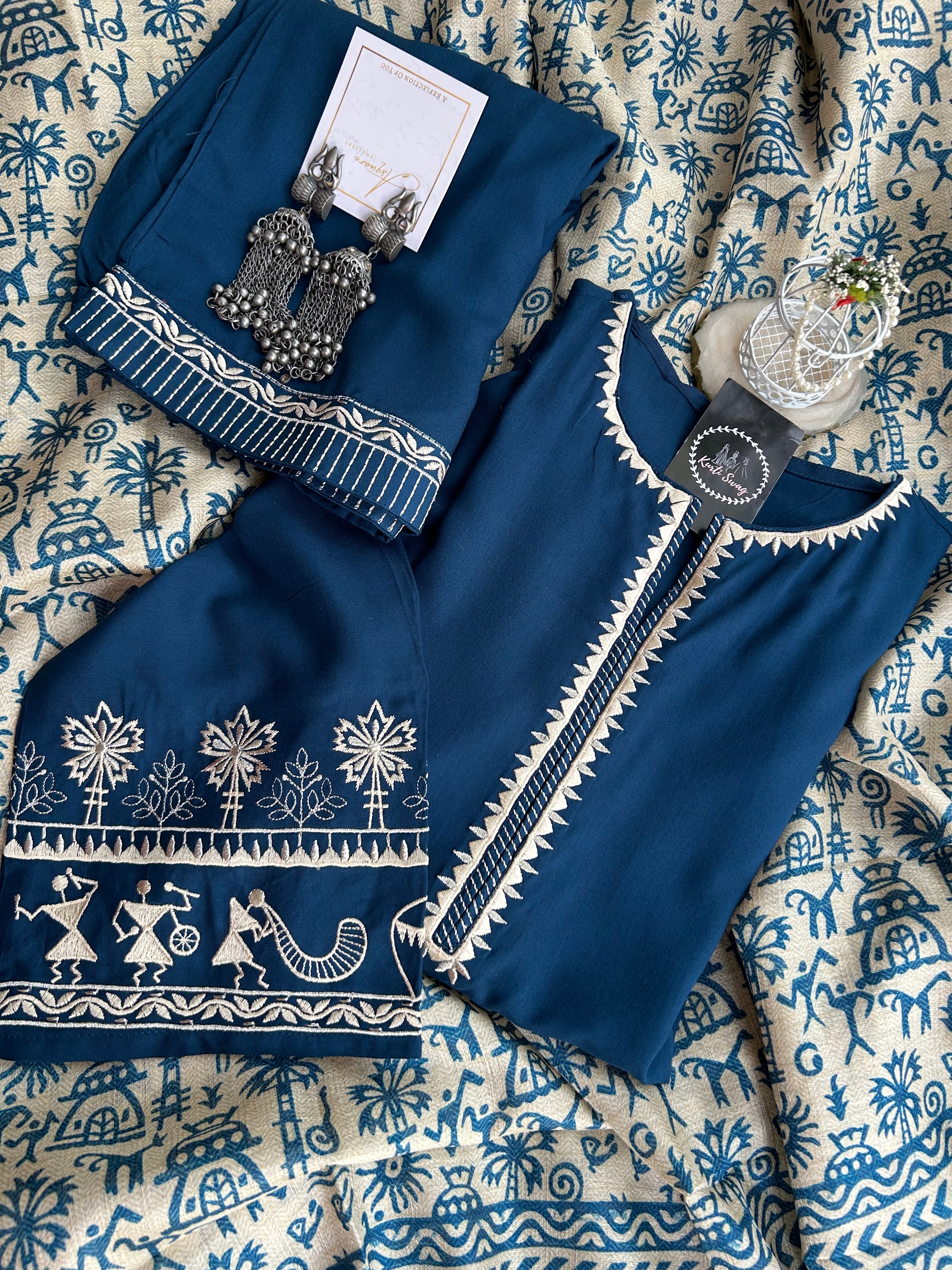 “KEJAL” Premium Semi Formal Suit Set With Kalamkari Dupatta ✨ | KurtiSwag