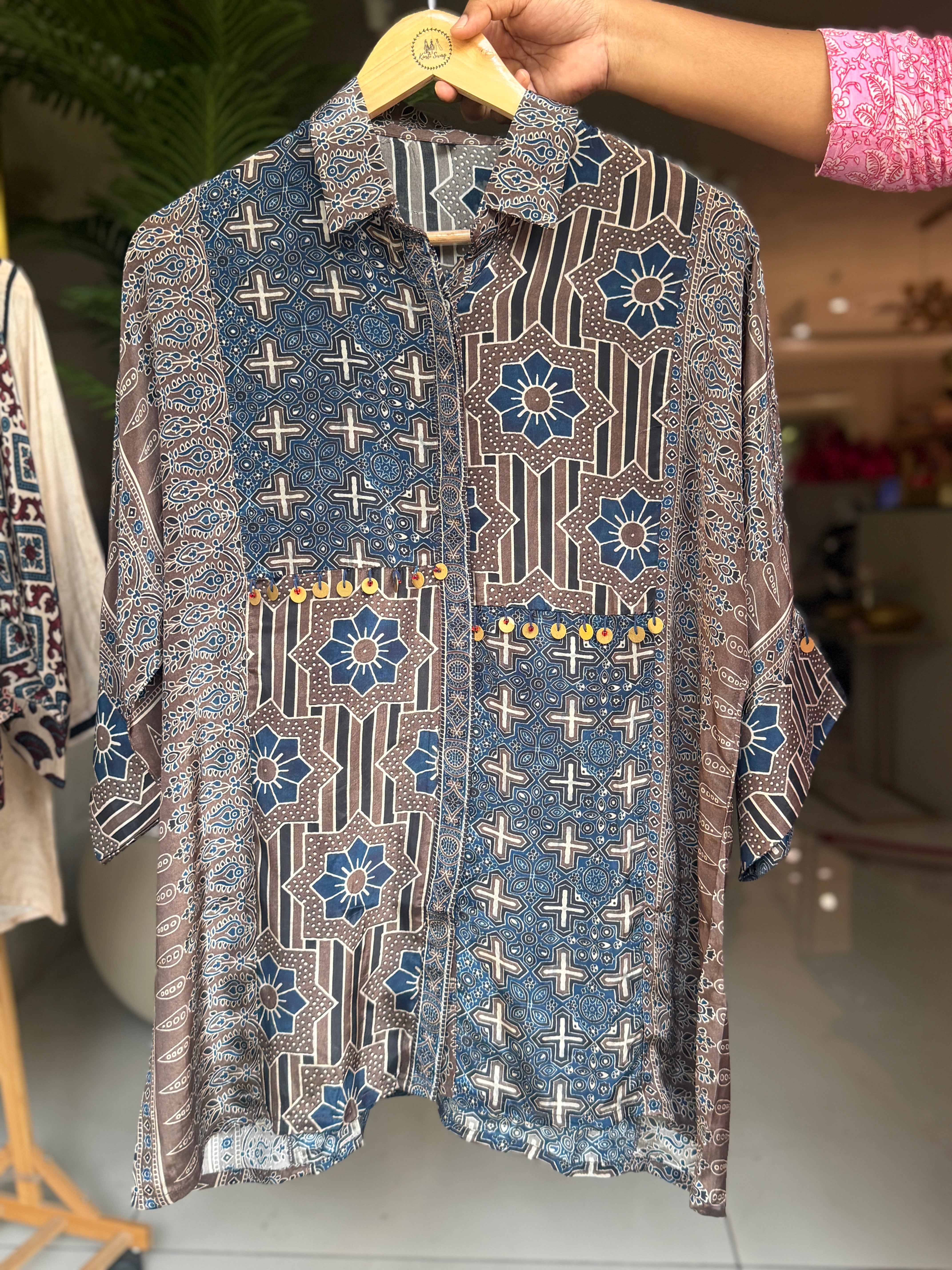 “AJRAKH” Premium Crape Shirts ✨ | KurtiSwag