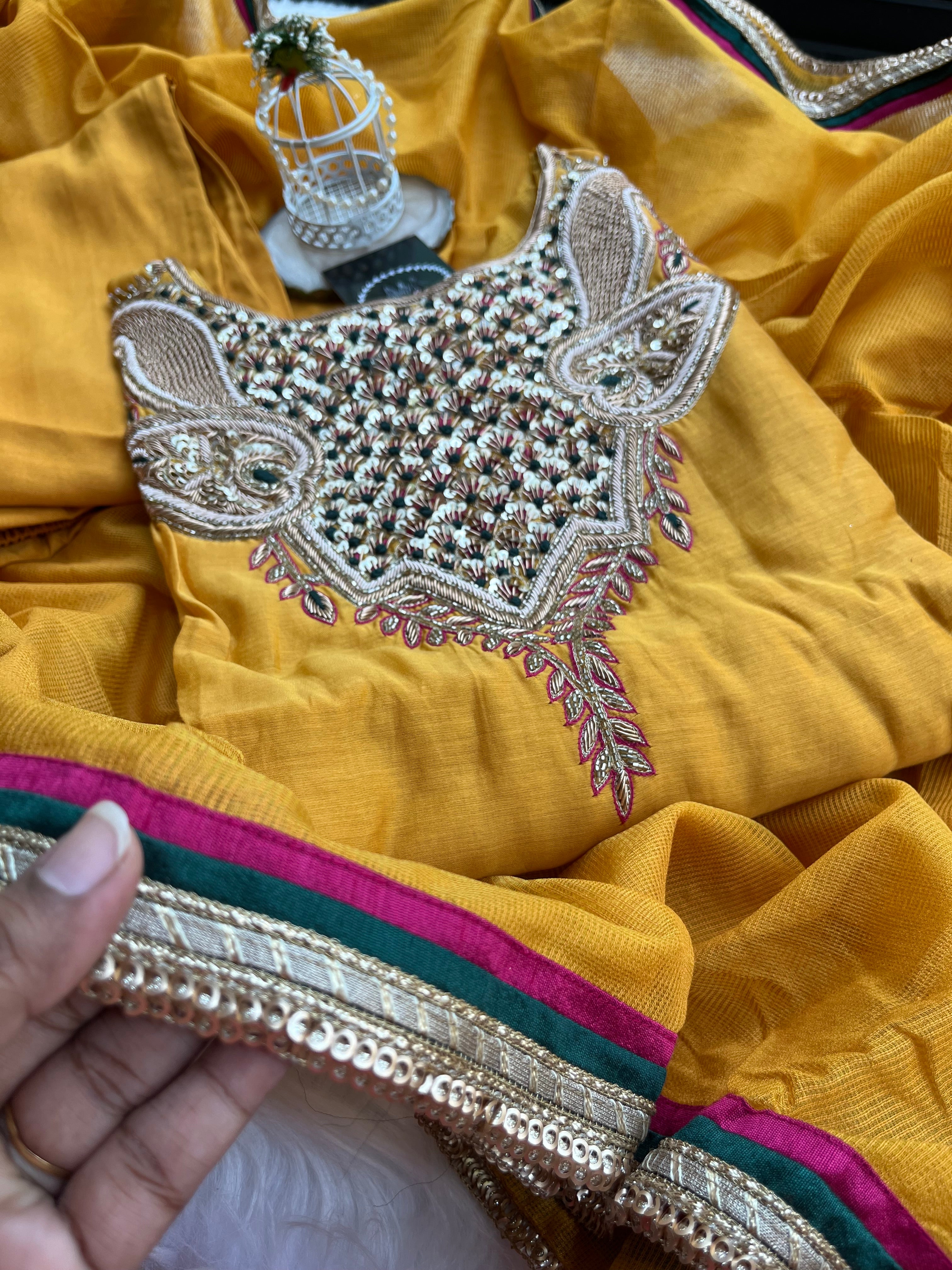 “RAAGINI” Premium Mul Chanderi Kurta Set | KurtiSwag