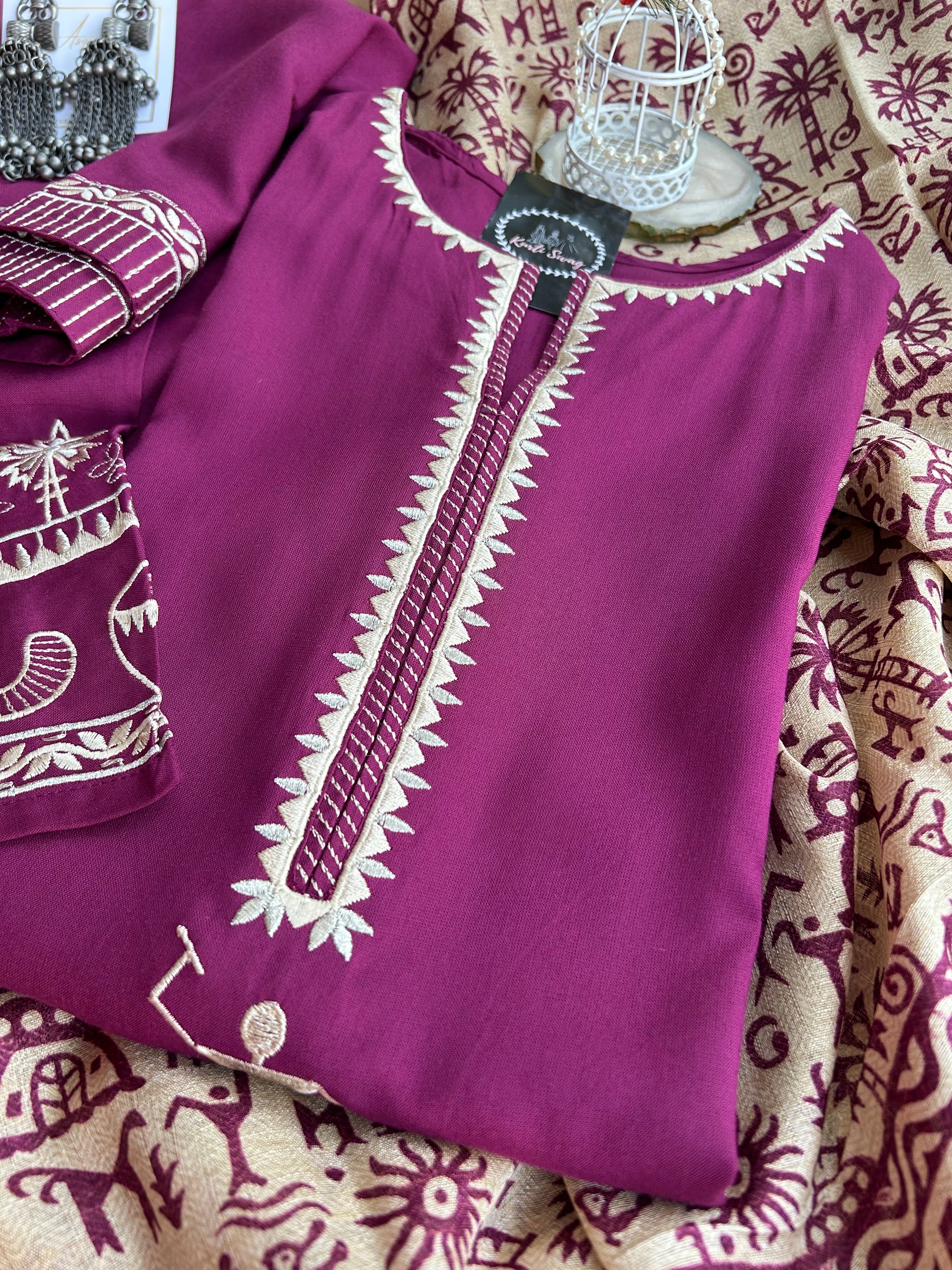 “KEJAL” Premium Semi Formal Suit Set With Kalamkari Dupatta ✨ | KurtiSwag